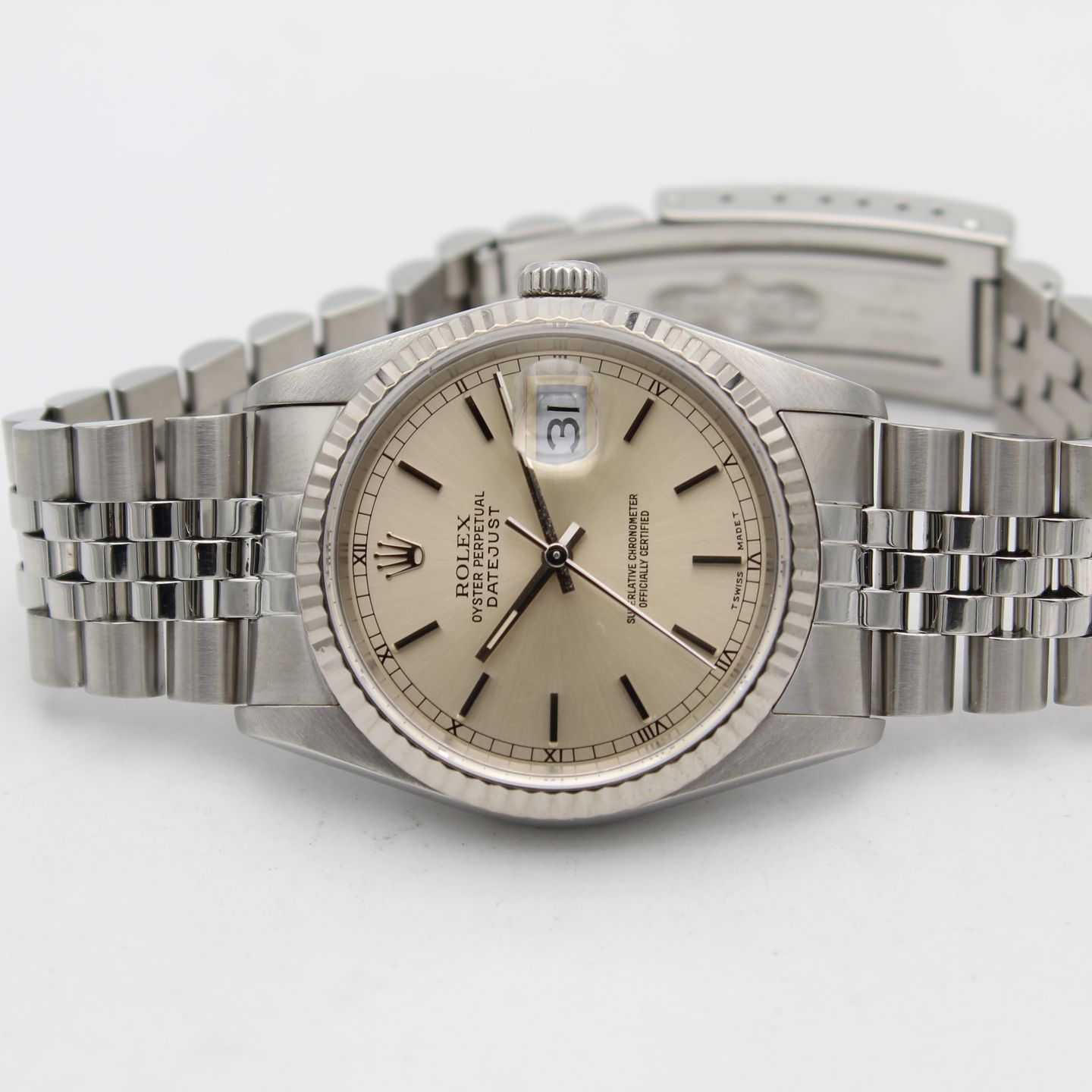 Rolex Datejust 36 16234 (1990) - Zilver wijzerplaat 36mm Staal (5/8)