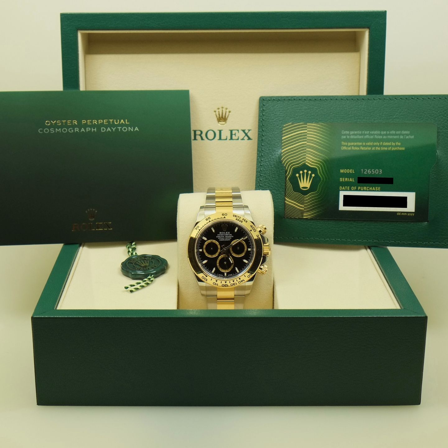 Rolex Daytona 126503 (2025) - Black dial 40 mm Gold/Steel case (4/6)