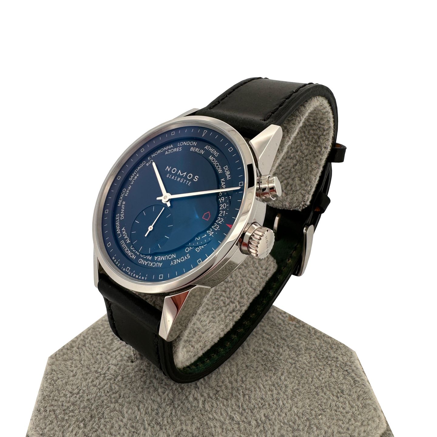 NOMOS Zürich Weltzeit 807 (2023) - Blauw wijzerplaat 40mm Staal (5/8)