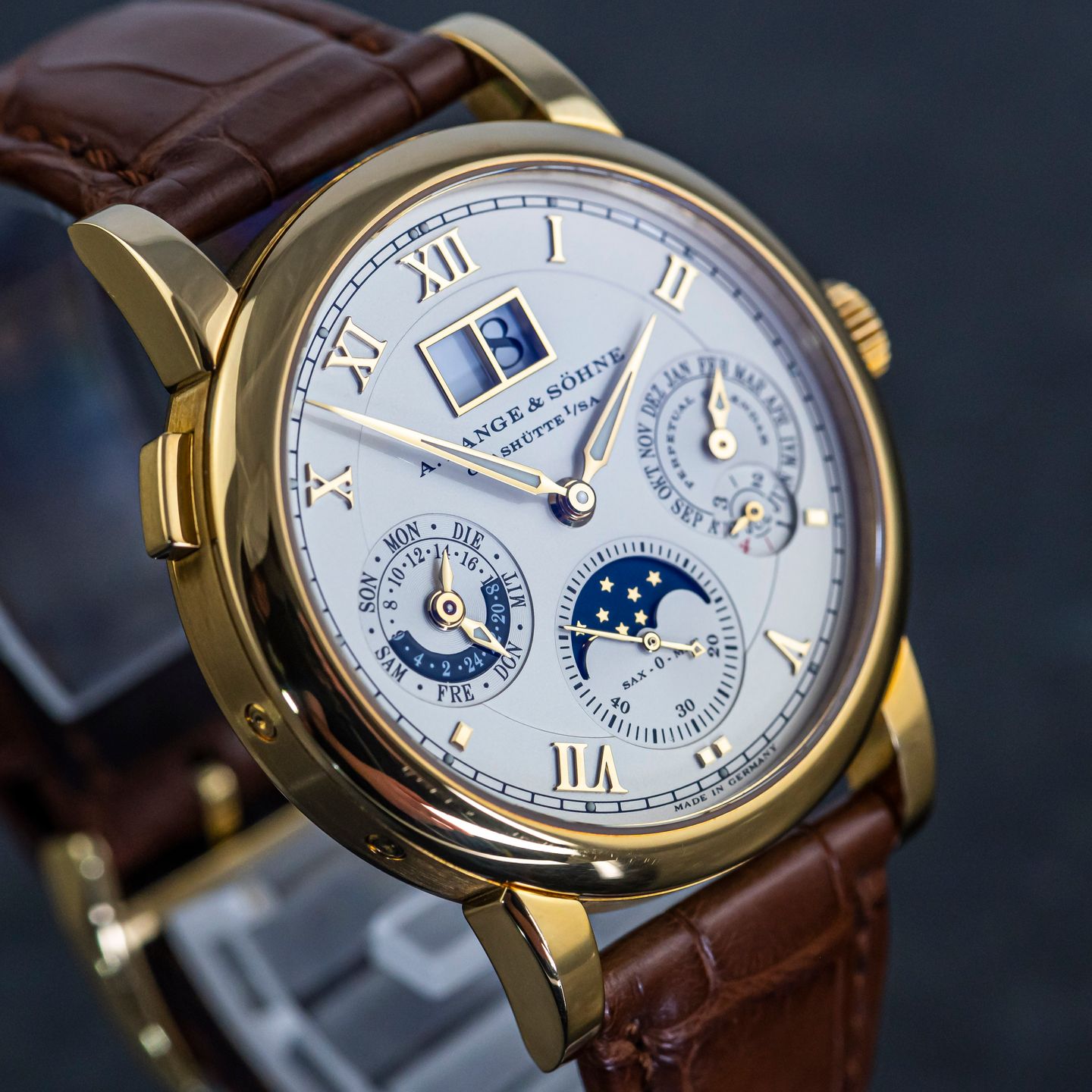 A. Lange & Söhne Langematik Perpetual 310.021 (2003) - White dial 39 mm Yellow Gold case (6/8)