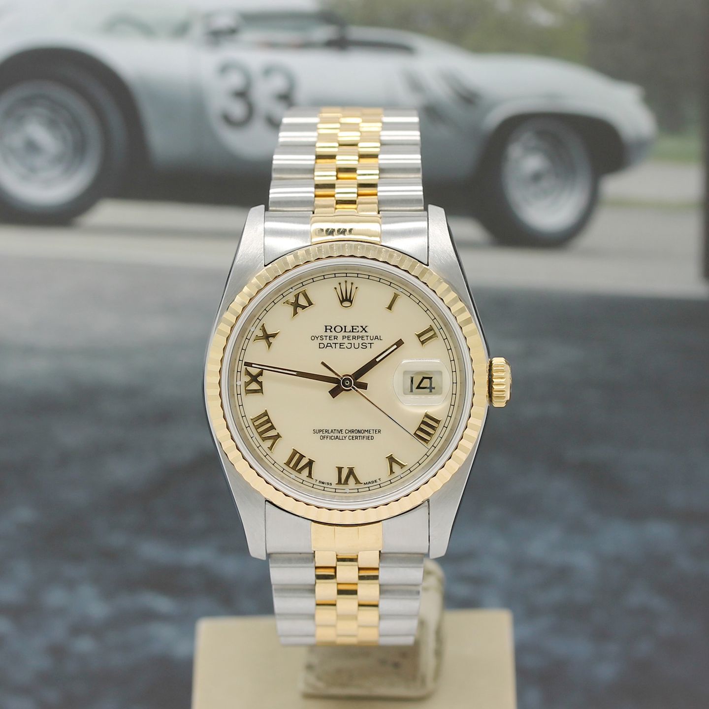 Rolex Datejust 36 16233 (1990) - Unknown dial 36 mm Gold/Steel case (3/8)