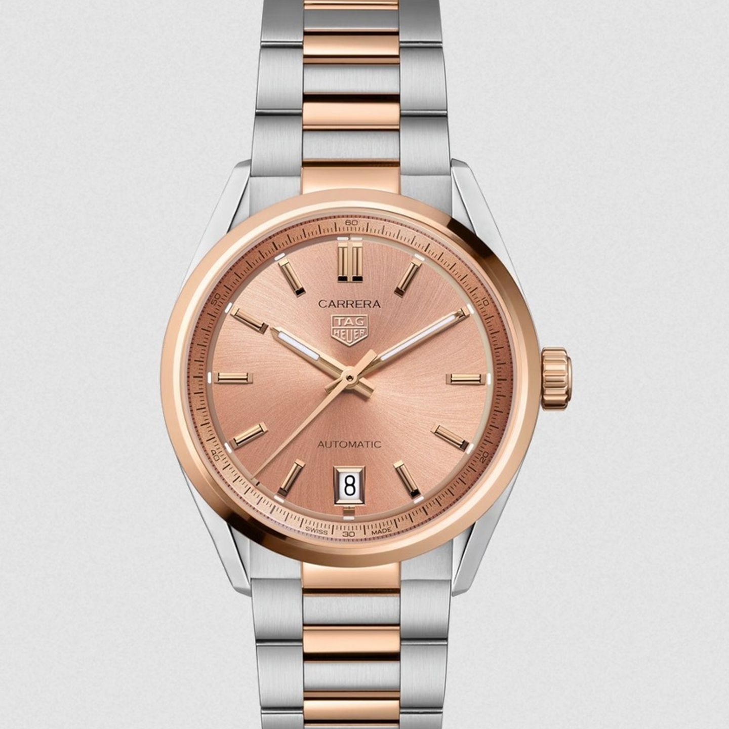 TAG Heuer Carrera Lady WBN2350.BD0000 (2025) - Pink dial 36 mm Gold/Steel case (1/1)