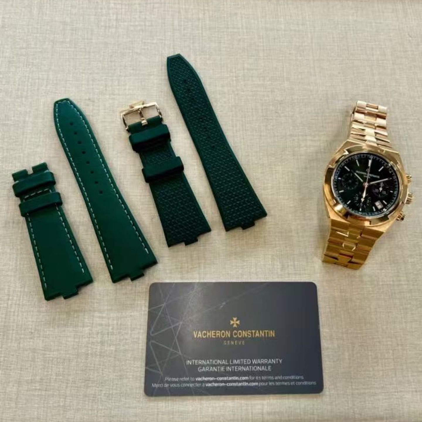 Vacheron Constantin Overseas 5520V/210R-B966 (2025) - Green dial 43 mm Rose Gold case (8/8)