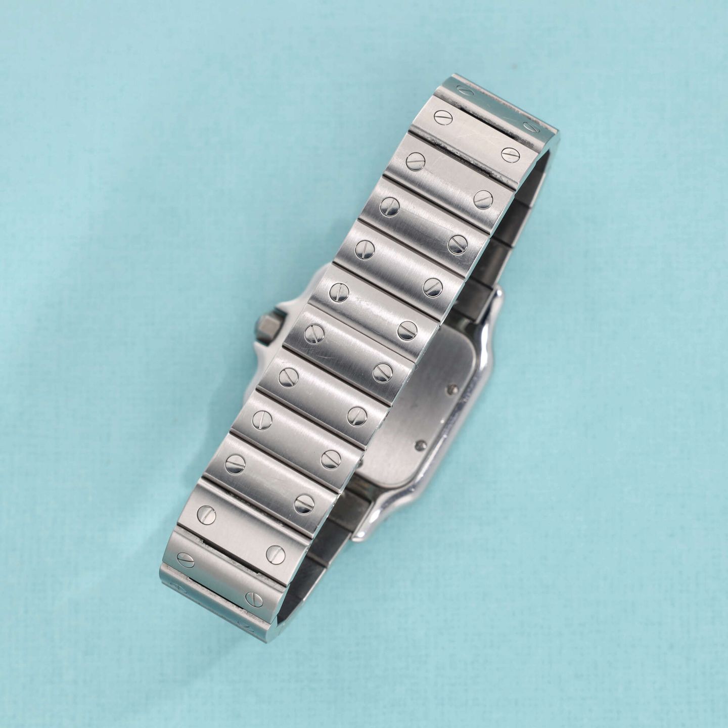 Cartier Santos Galbée 1564 (2000) - Blue dial 29 mm Steel case (5/8)