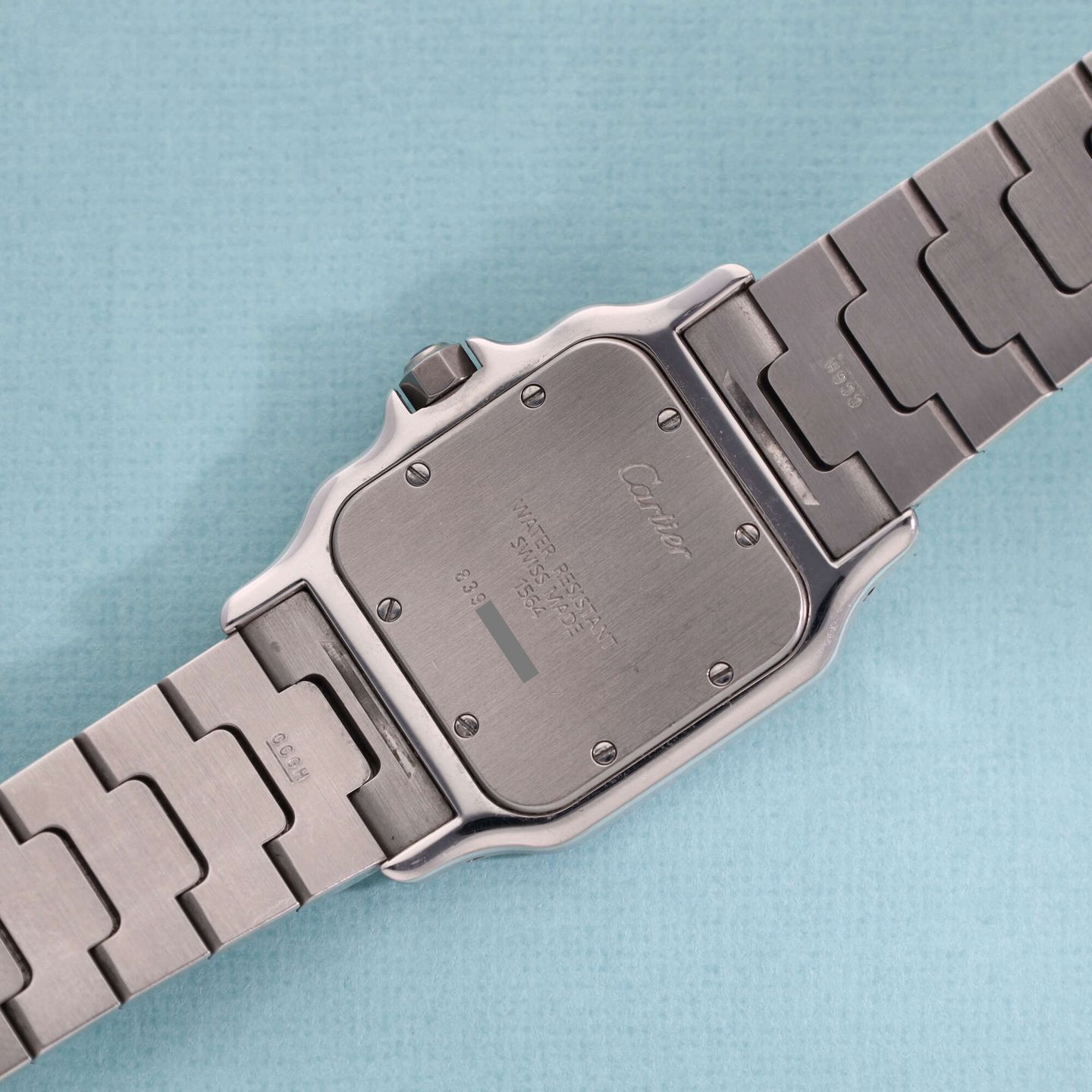 Cartier Santos Galbée 1564 (2000) - Blue dial 29 mm Steel case (8/8)