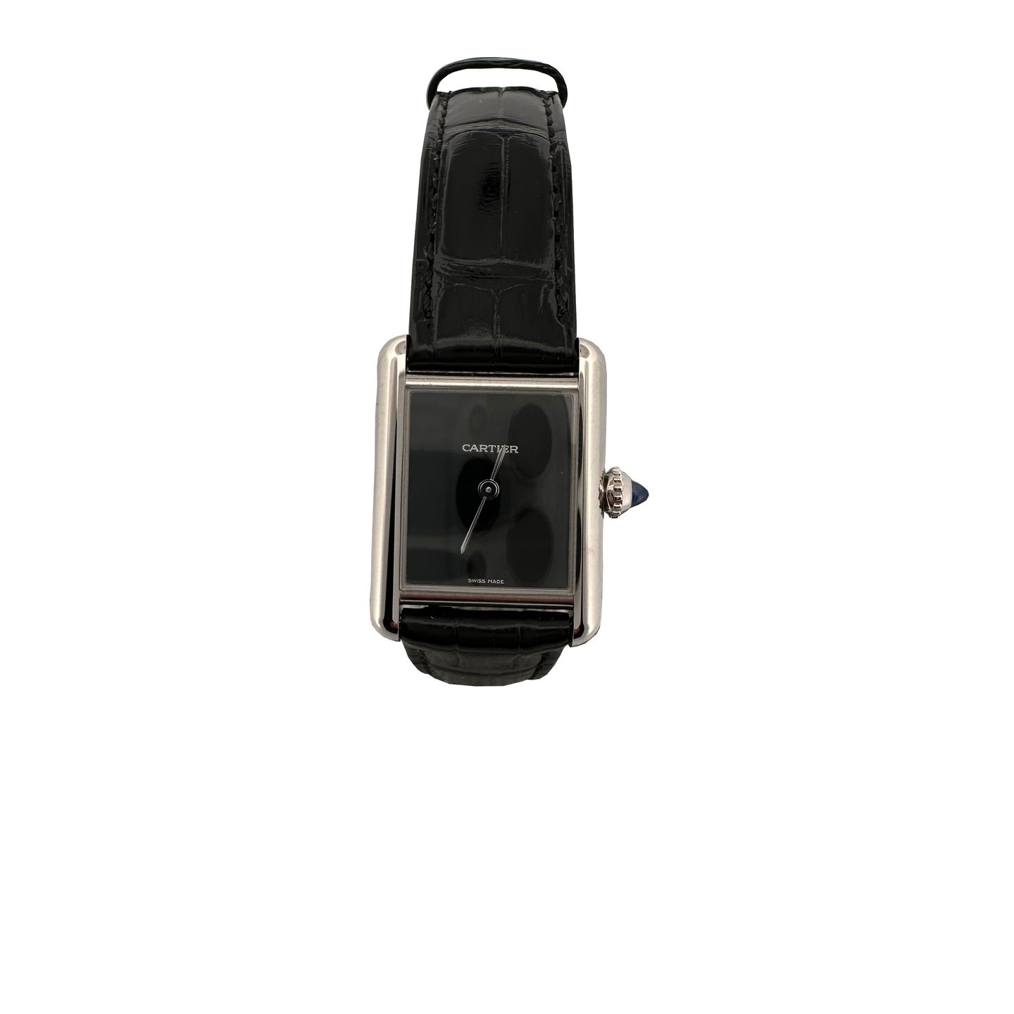 Cartier Tank WSTA0071 (2024) - Black dial 30 mm Steel case (6/8)