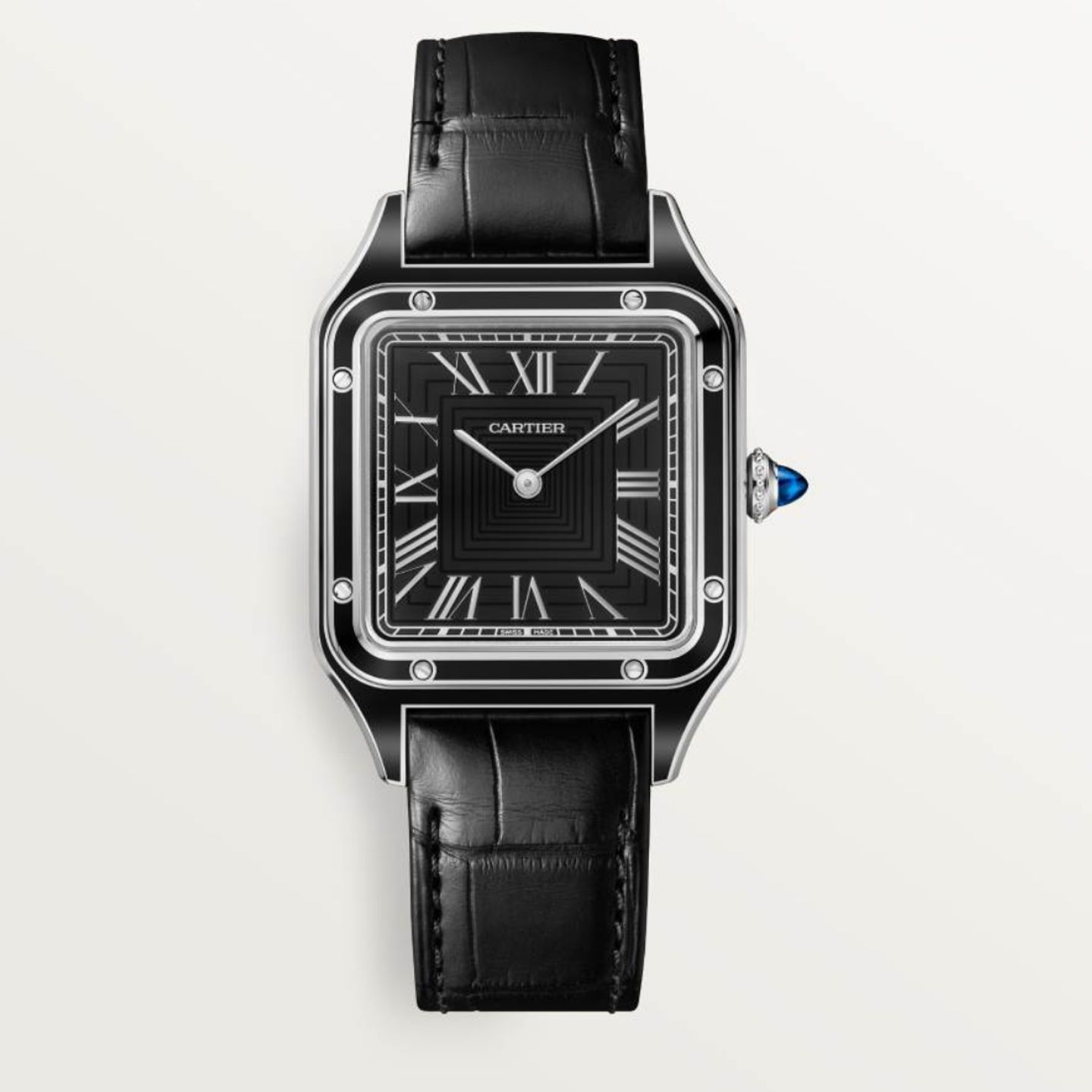 Cartier Santos Dumont WSSA0046 (2024) - Zwart wijzerplaat 44mm Staal (1/1)