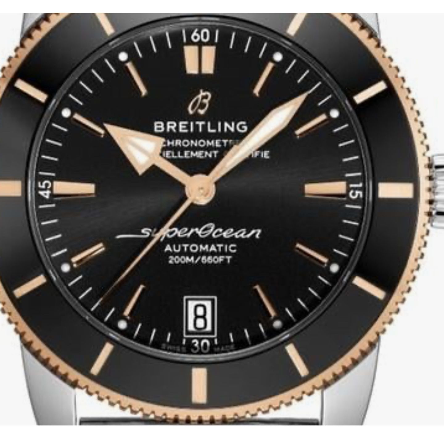 Breitling Superocean Heritage UB2010121B1A1 (2024) - Black dial 42 mm Gold/Steel case (1/1)