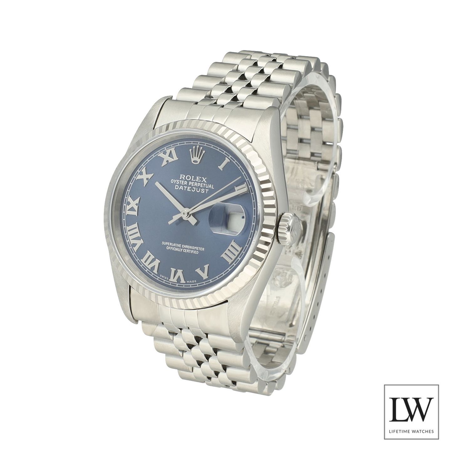 Rolex Datejust 36 16234 (1997) - Blauw wijzerplaat 36mm Staal (5/8)