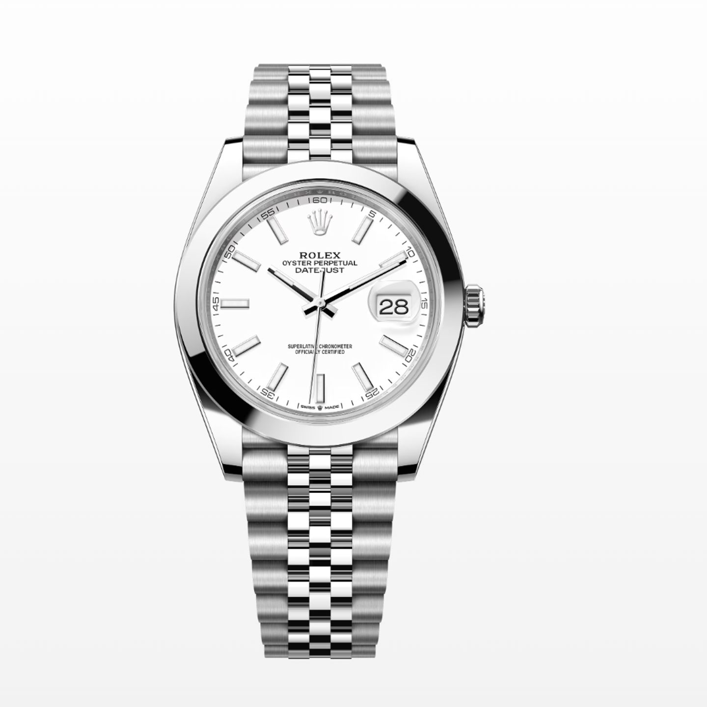 Rolex Datejust 41 126300 (2024) - Wit wijzerplaat 41mm Staal (1/1)