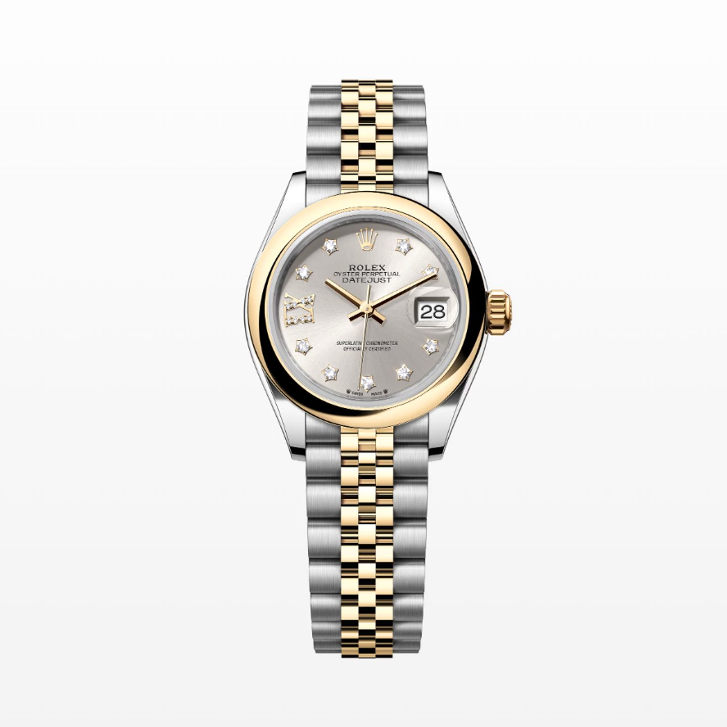 Rolex Lady-Datejust 279163 (2021) - Silver dial 28 mm Gold/Steel case (1/1)