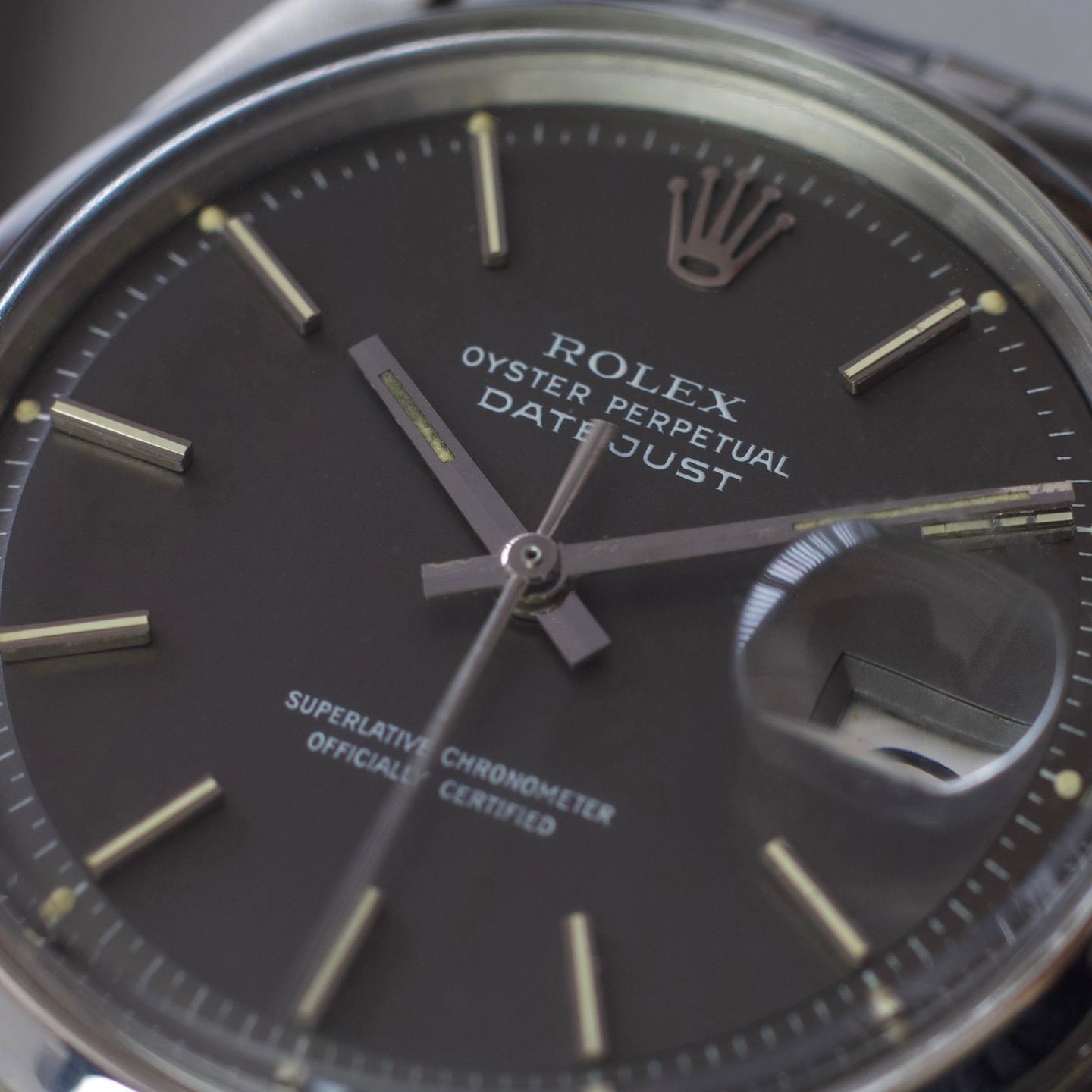 Rolex Datejust 1600 (1970) - Grey dial 36 mm Steel case (5/6)
