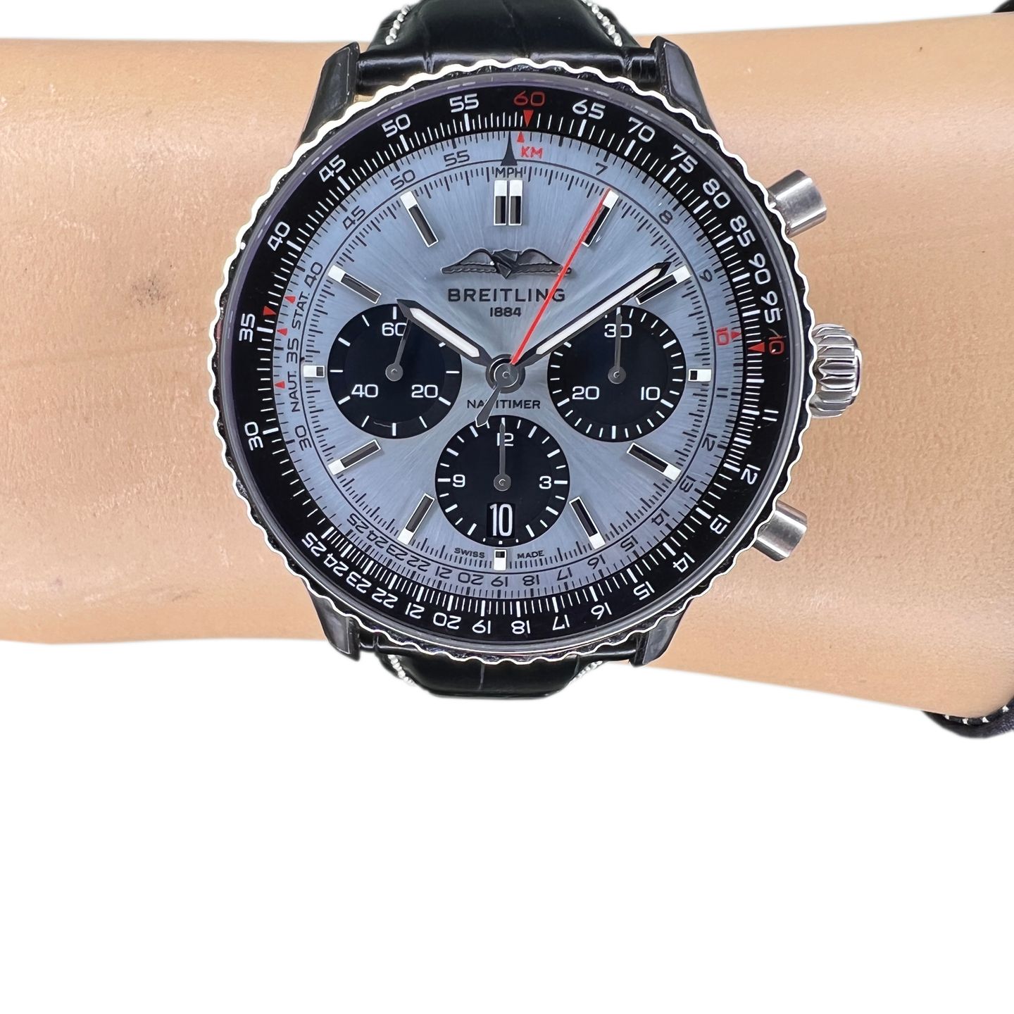 Breitling Navitimer 1 B01 Chronograph AB0138241C1P1 (2024) - Blue dial 43 mm Steel case (3/8)