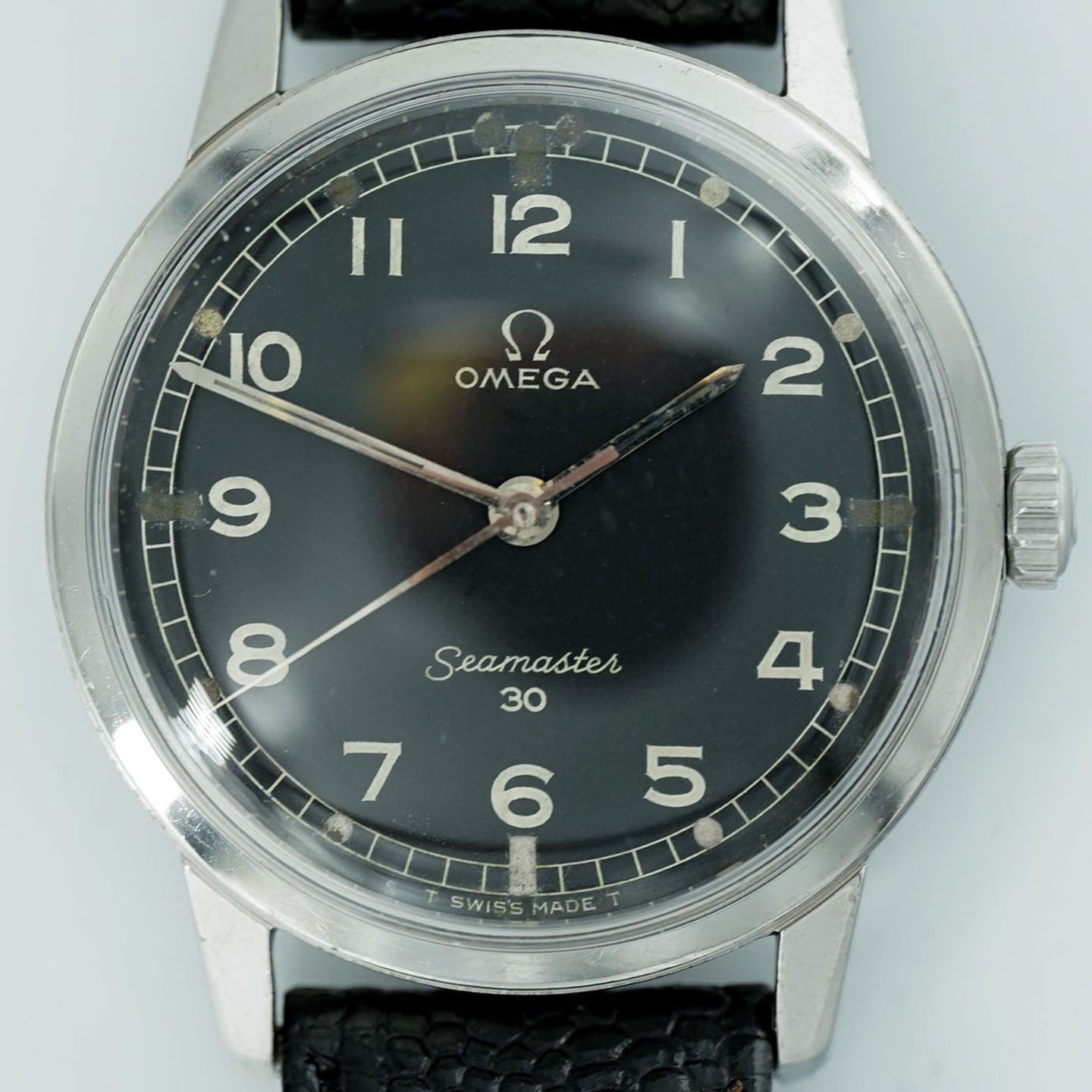 Omega Seamaster Unknown (1950) - Black dial 36 mm Steel case (1/2)