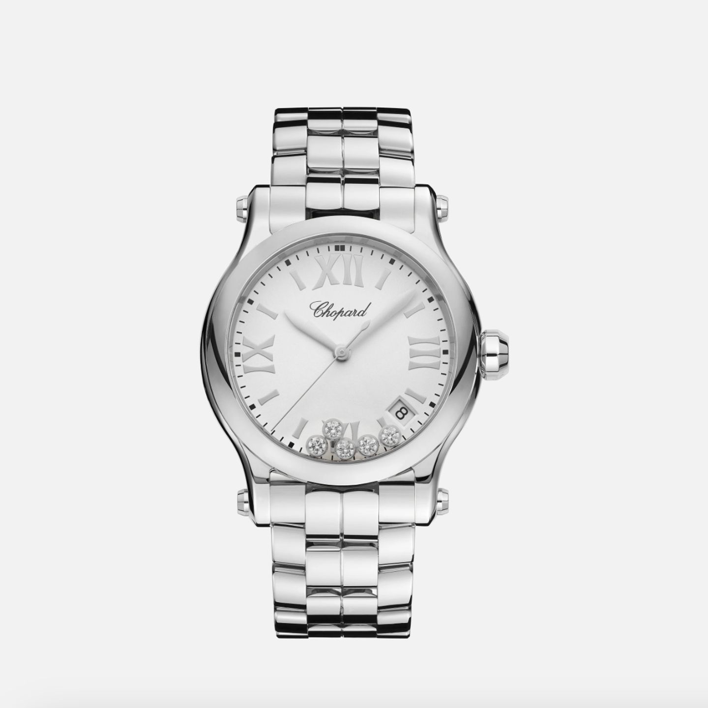 Chopard Happy Sport 278582-3002 (2022) - Wit wijzerplaat 36mm Staal (1/1)