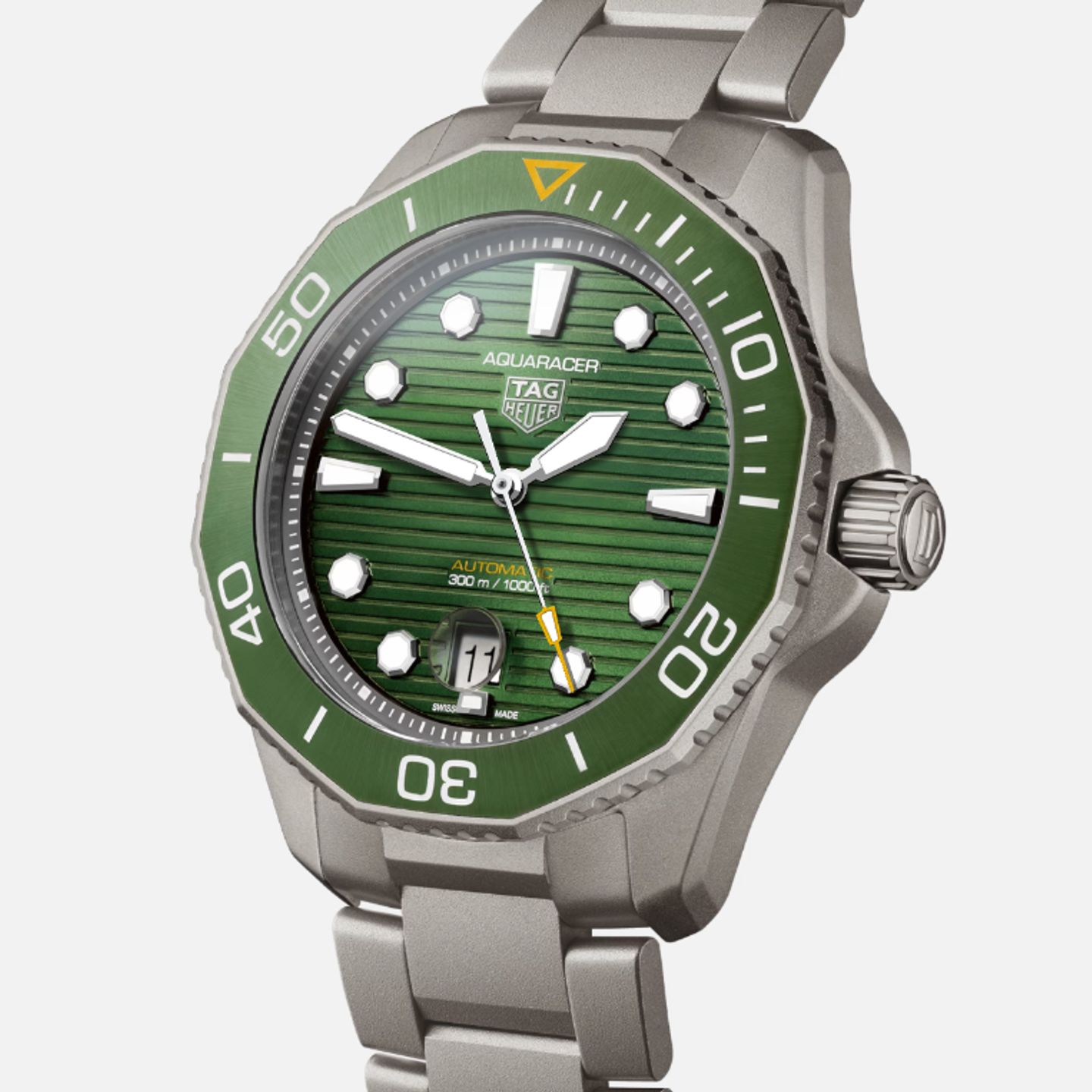 TAG Heuer Aquaracer 300M WBP208B.BF0631 (2024) - Groen wijzerplaat 43mm Staal (1/1)