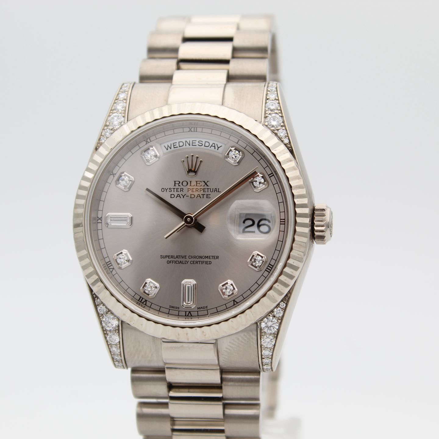 Rolex Day-Date 36 118339 (2000) - Zilver wijzerplaat 36mm Witgoud (4/8)