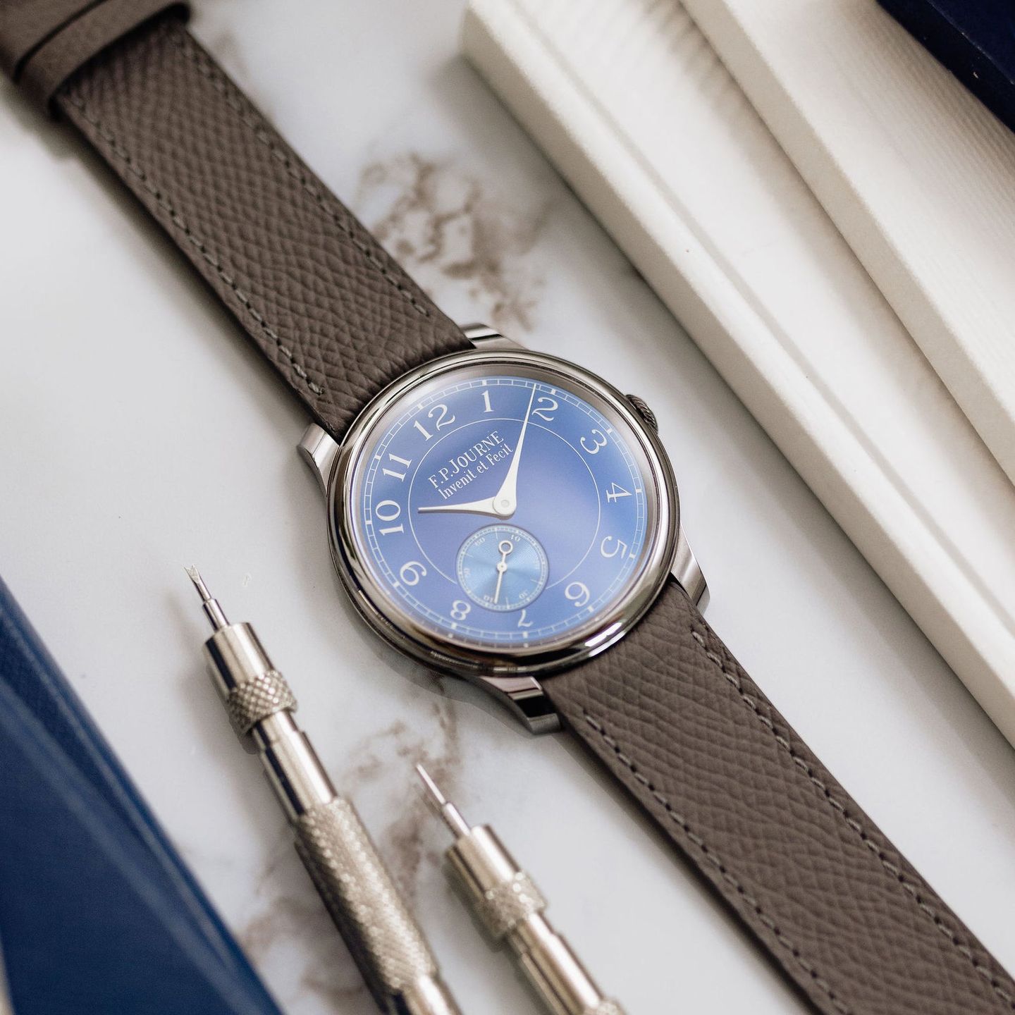 F.P. Journe Unknown Chronomètre Souverain (2018) - Blue dial 39 mm Tantalum case (5/6)