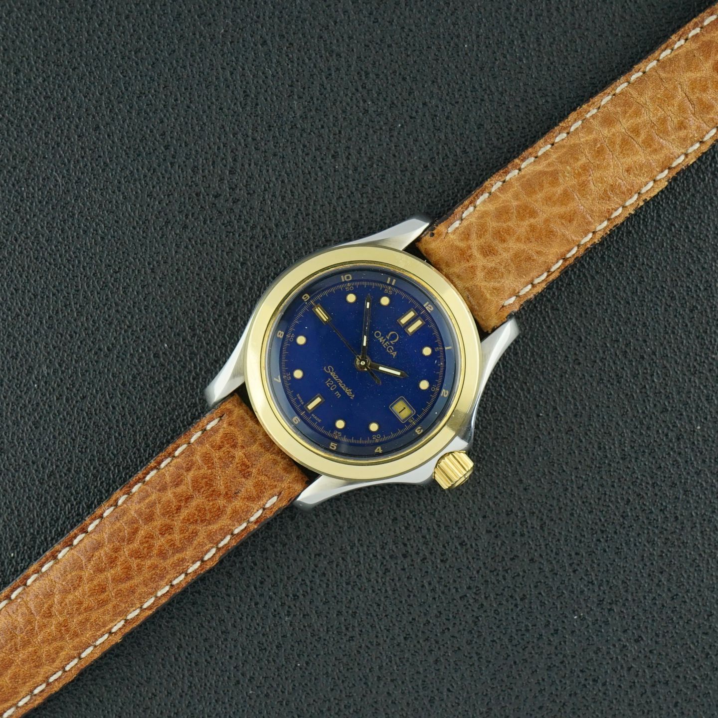 Omega Seamaster 396.1501 (1993) - Blue dial 28 mm Steel case (7/8)