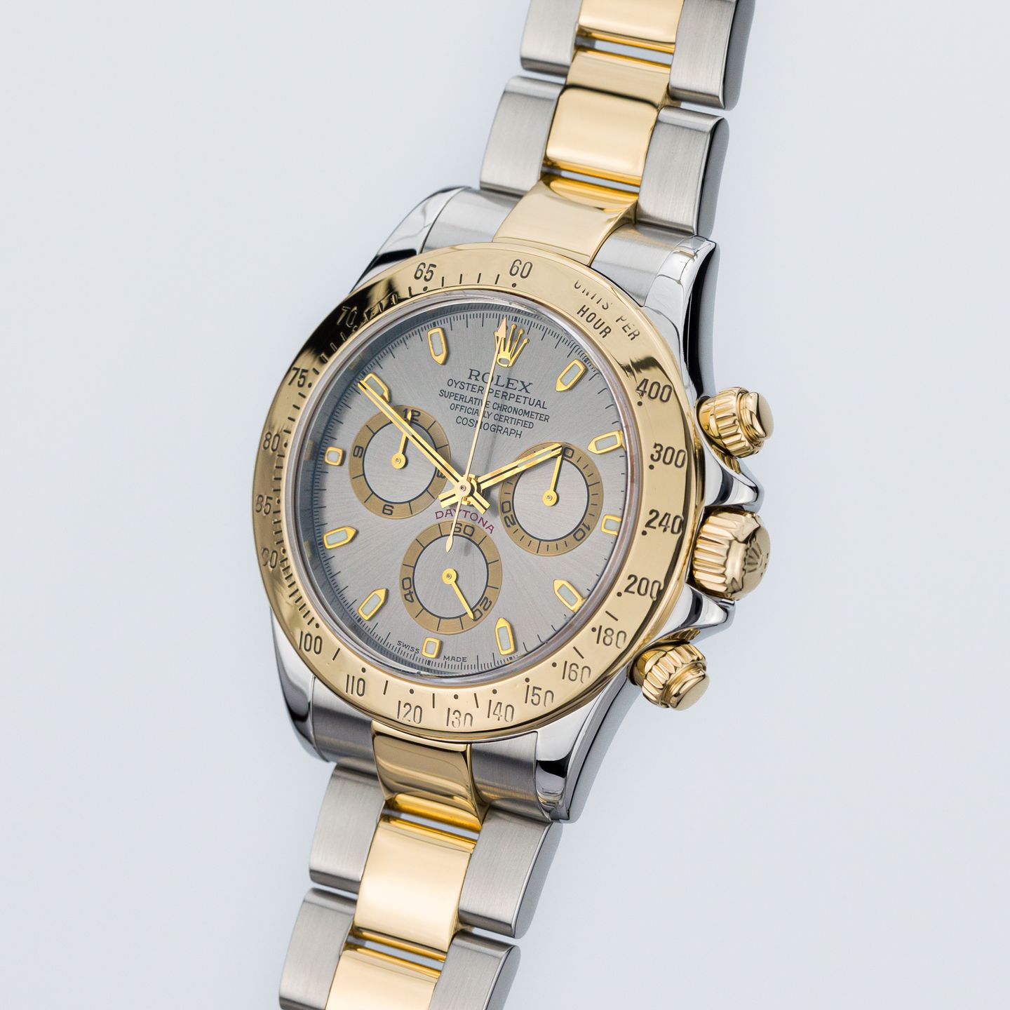 Rolex Daytona 116523 (Unknown (random serial)) - Champagne dial 40 mm Gold/Steel case (3/8)