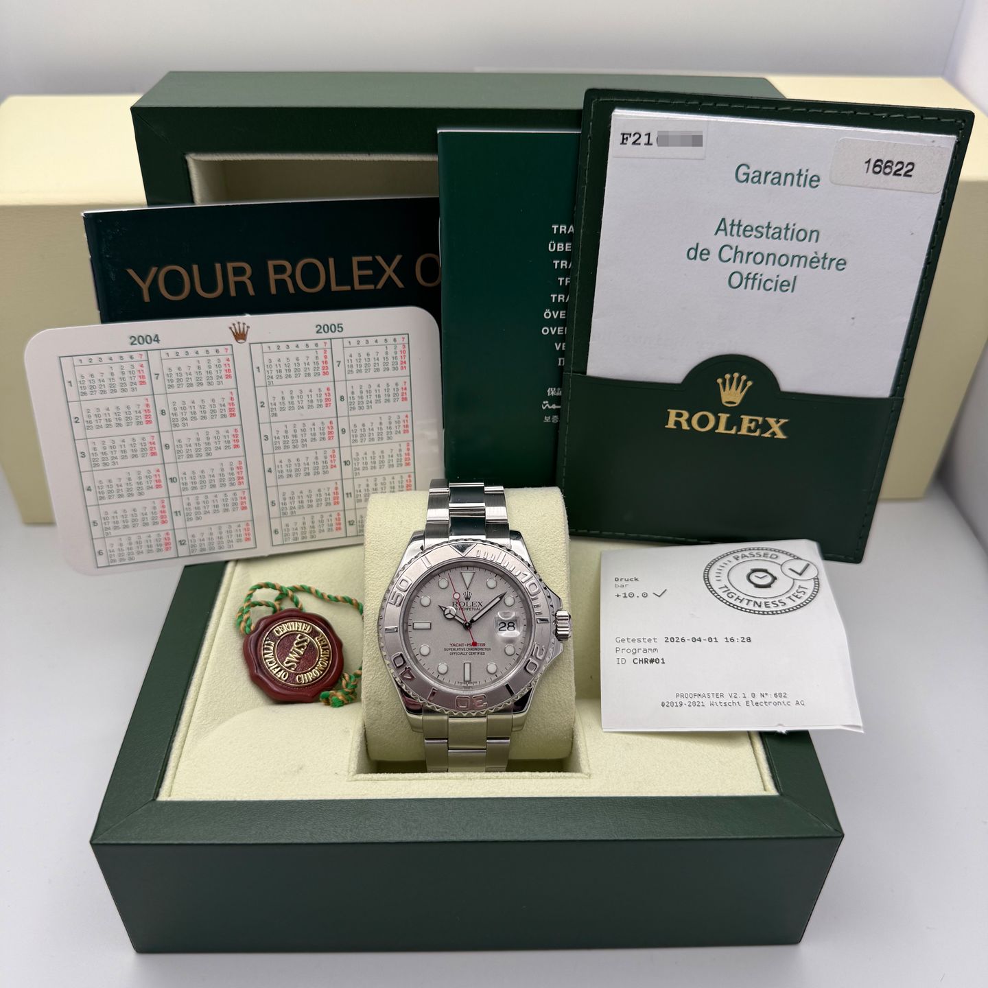 Rolex Yacht-Master 40 16622 (2004) - Zilver wijzerplaat 40mm Staal (8/8)