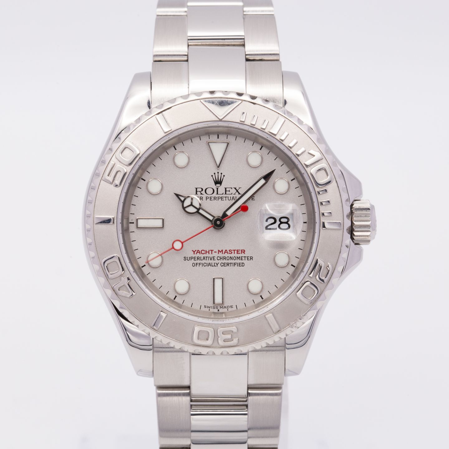 Rolex Yacht-Master 40 16622 (2004) - Zilver wijzerplaat 40mm Staal (1/8)