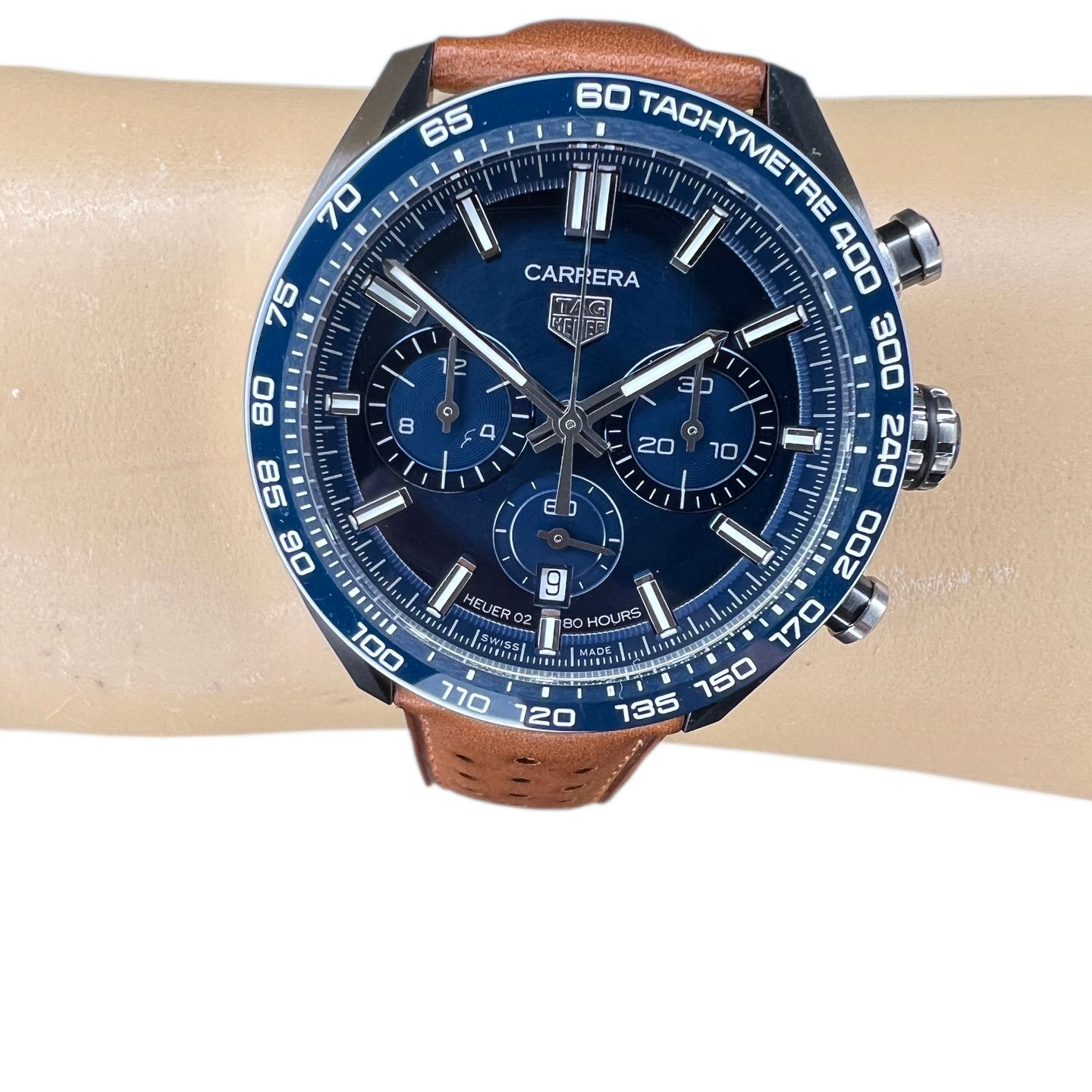 TAG Heuer Carrera CBN2A1A.FC6537 (2024) - Blauw wijzerplaat 44mm Staal (1/8)