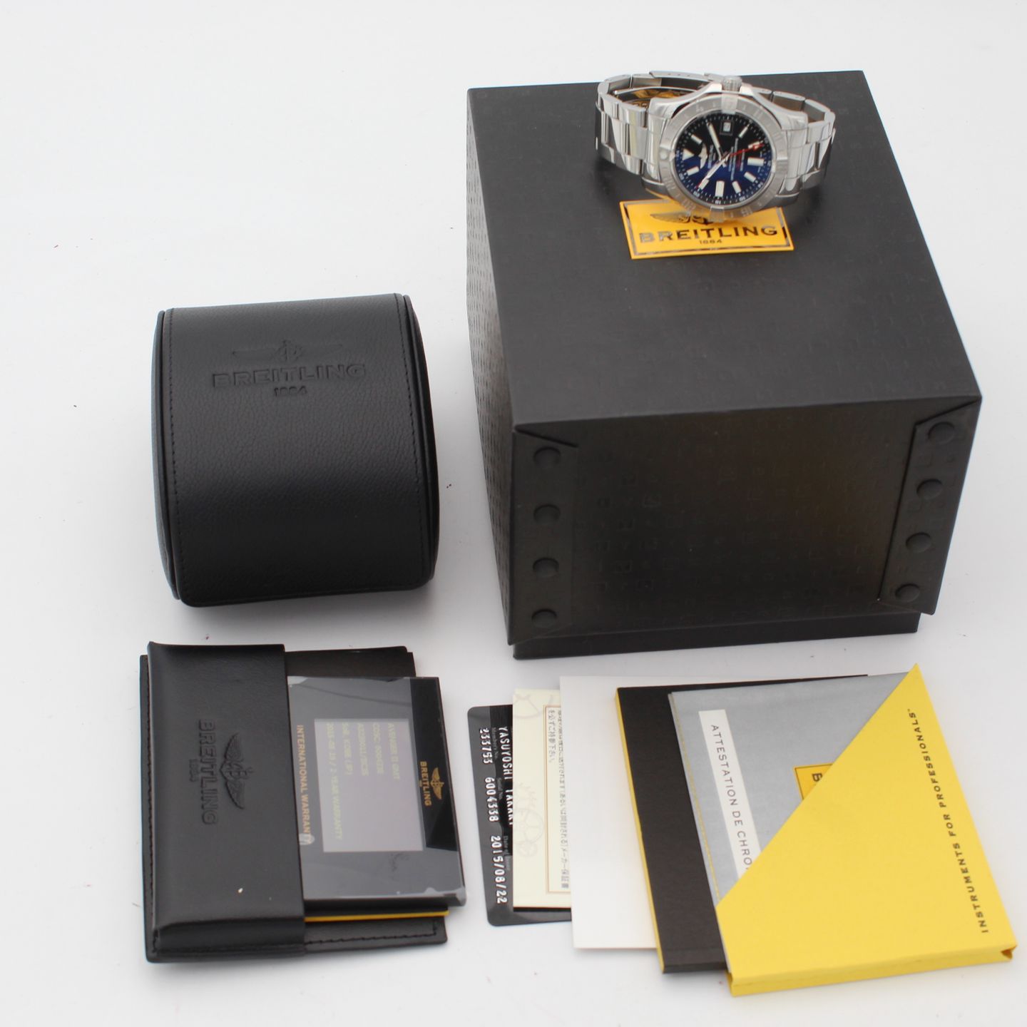 Breitling Avenger II GMT A32390 (2015) - Black dial 43 mm Steel case (8/8)