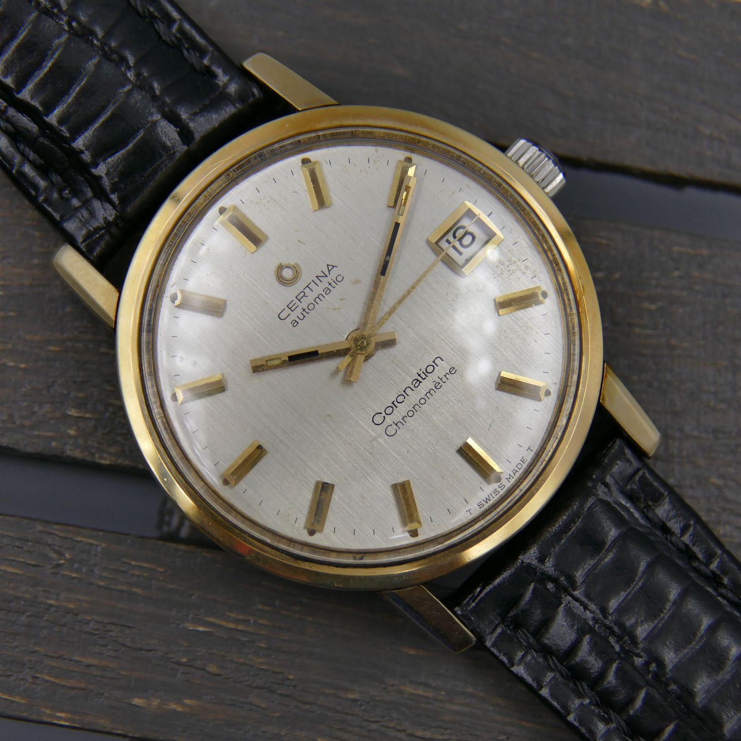 Certina Vintage 70's vintage watch mens Certina Coronation chronometer ref. 5821 200 automatic rare - (1/8)