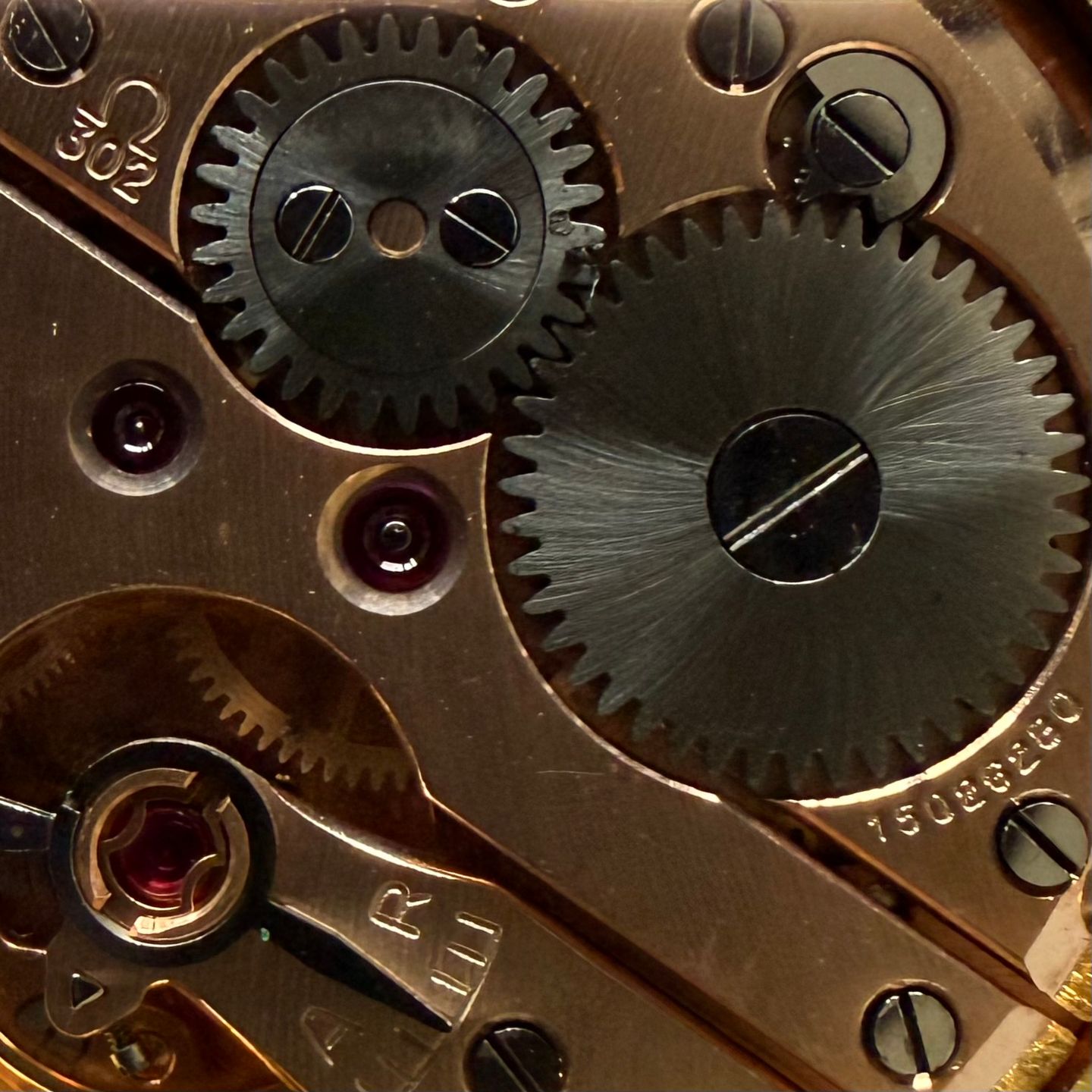 Omega Vintage 14357 (1956) - White dial 32 mm Yellow Gold case (4/8)