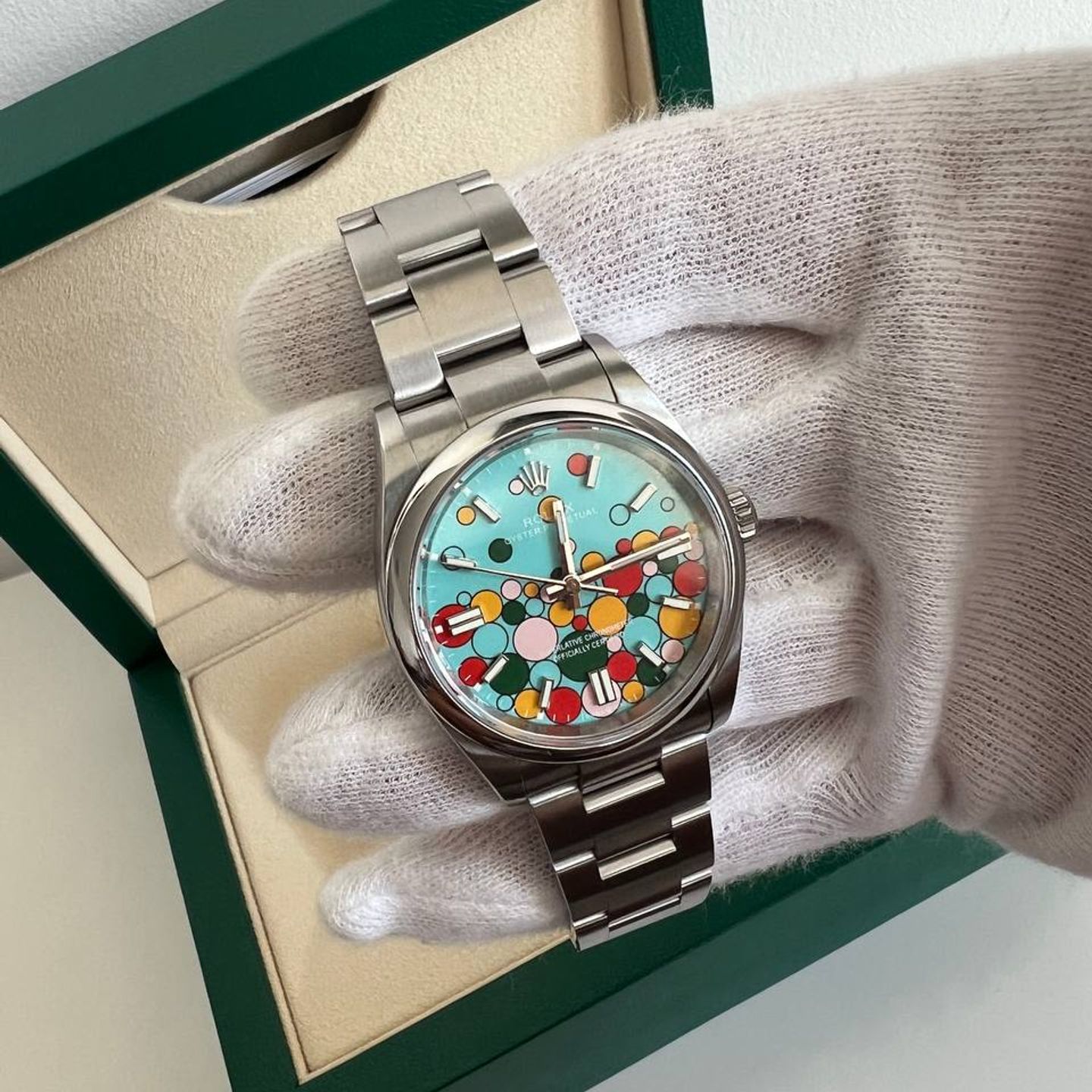 Rolex Oyster Perpetual 126000 (2024) - Turquoise dial 36 mm Steel case (3/3)