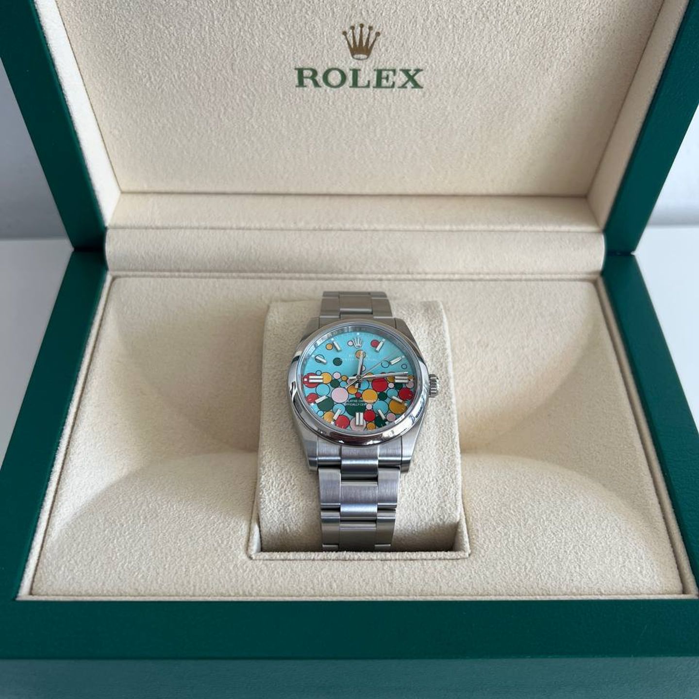 Rolex Oyster Perpetual 126000 (2024) - Turquoise wijzerplaat 36mm Staal (2/3)