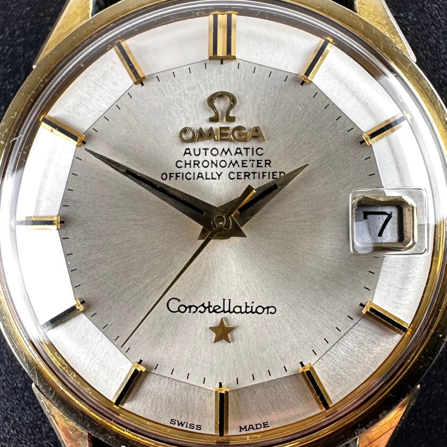 Omega Constellation 168.005 (1970) - White dial 34 mm Gold/Steel case (8/8)