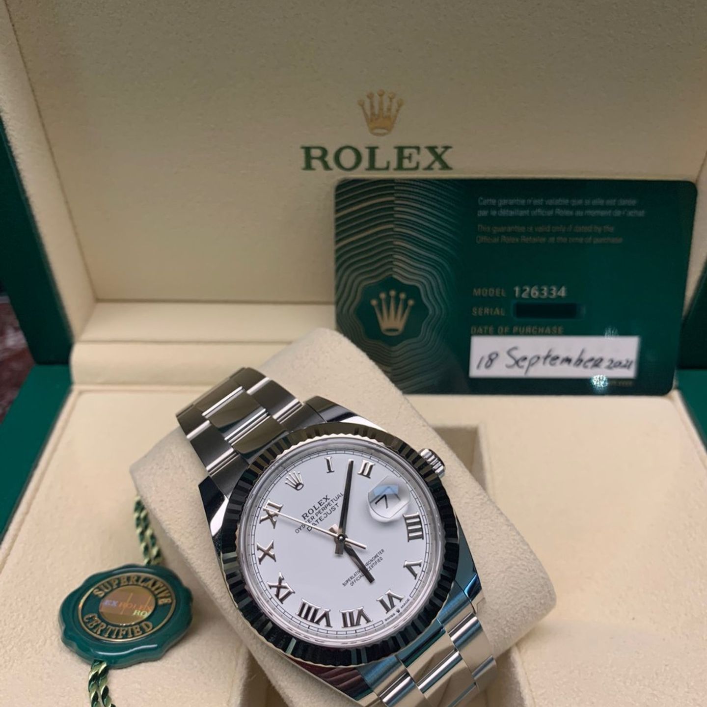 Rolex Datejust 41 126334 (2021) - White dial 41 mm Steel case (1/2)