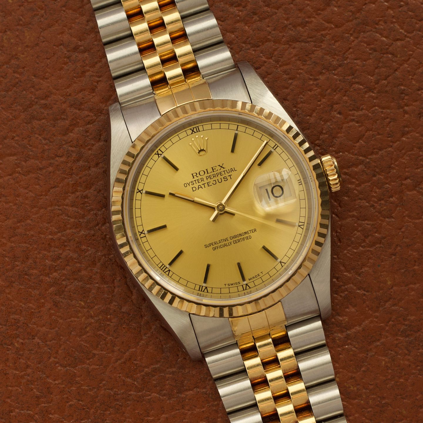 Rolex Datejust 36 16233 (1992) - Champagne wijzerplaat 36mm Staal (5/8)
