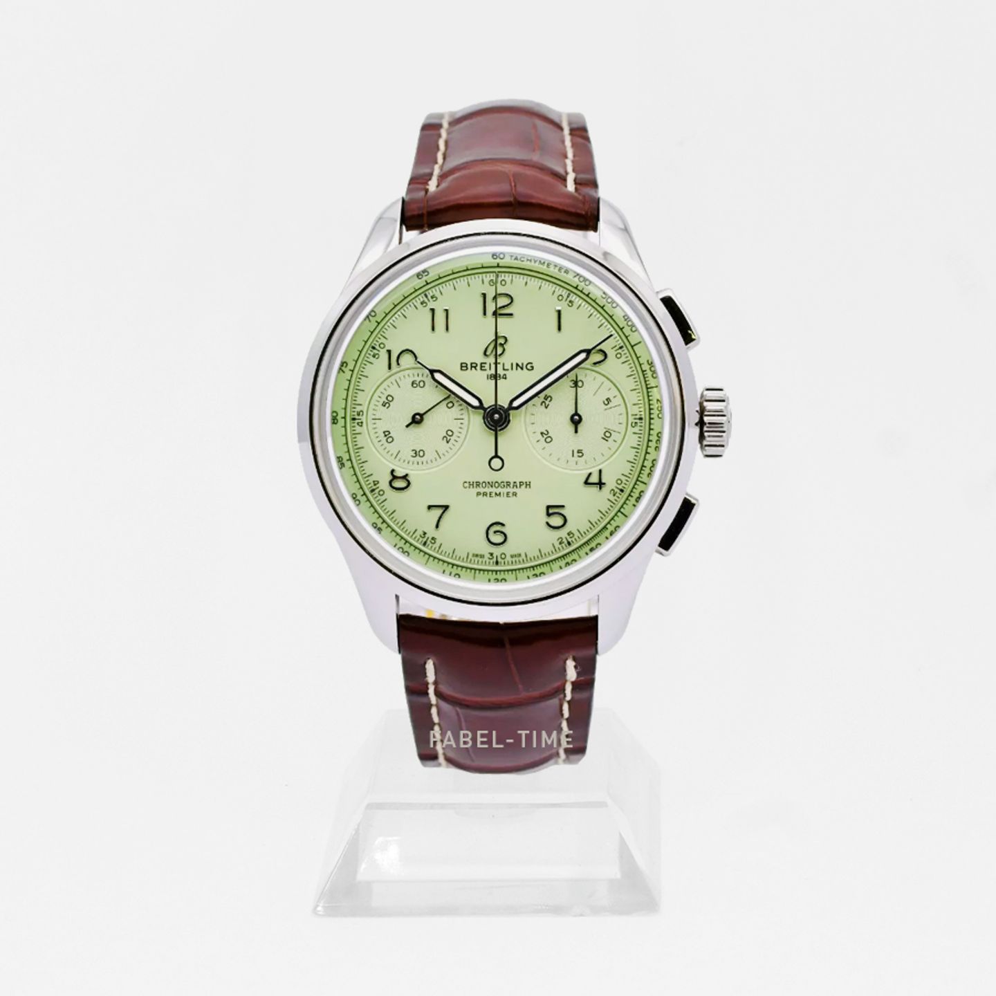 Breitling Premier AB0930D31L1P1 (2024) - Groen wijzerplaat 40mm Staal (1/1)