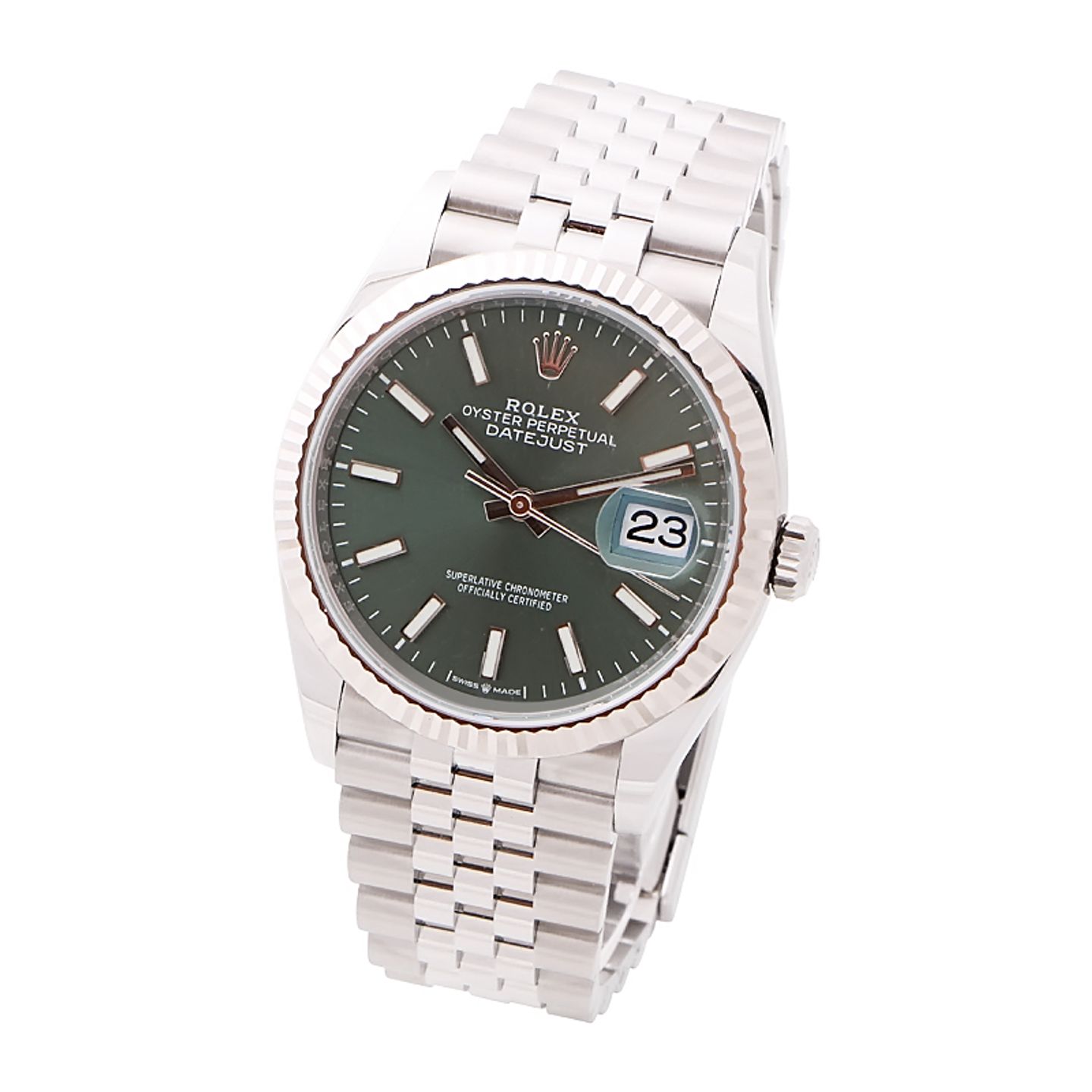 Rolex Datejust 36 126234 (2024) - Groen wijzerplaat 36mm Staal (2/4)