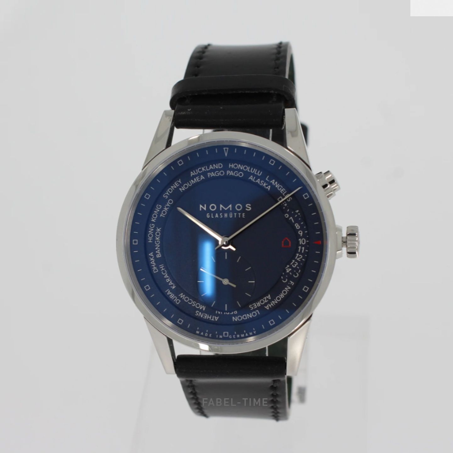 NOMOS Zürich Weltzeit 807 (2024) - Blauw wijzerplaat 40mm Staal (1/1)