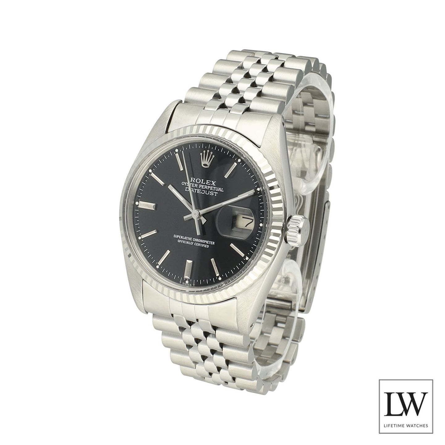 Rolex Datejust 36 16014 (1985) - Zwart wijzerplaat 36mm Staal (5/8)
