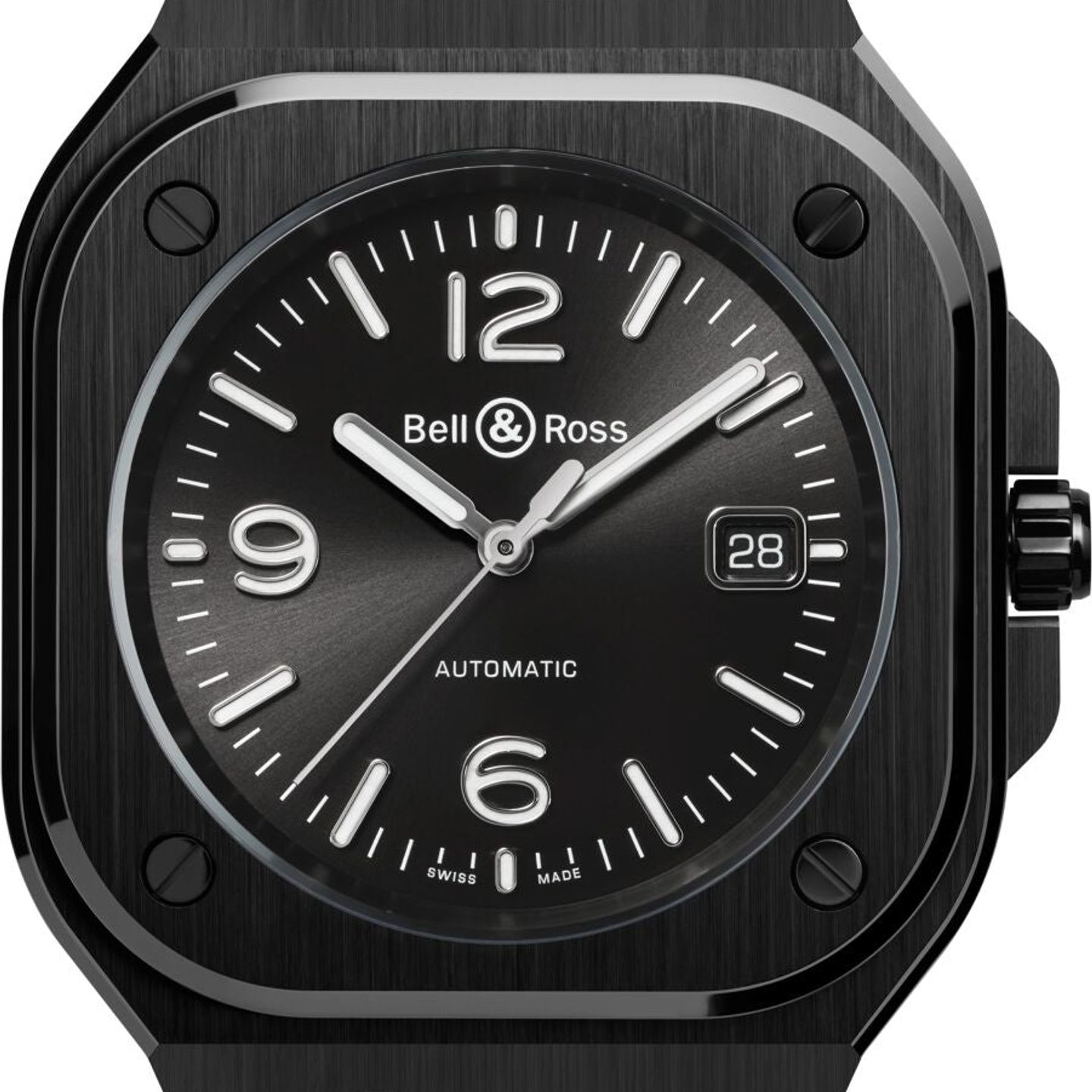 Bell & Ross BR 05 BR05A-BL-CE/SCE (2024) - Wit wijzerplaat 42mm Keramiek (1/1)