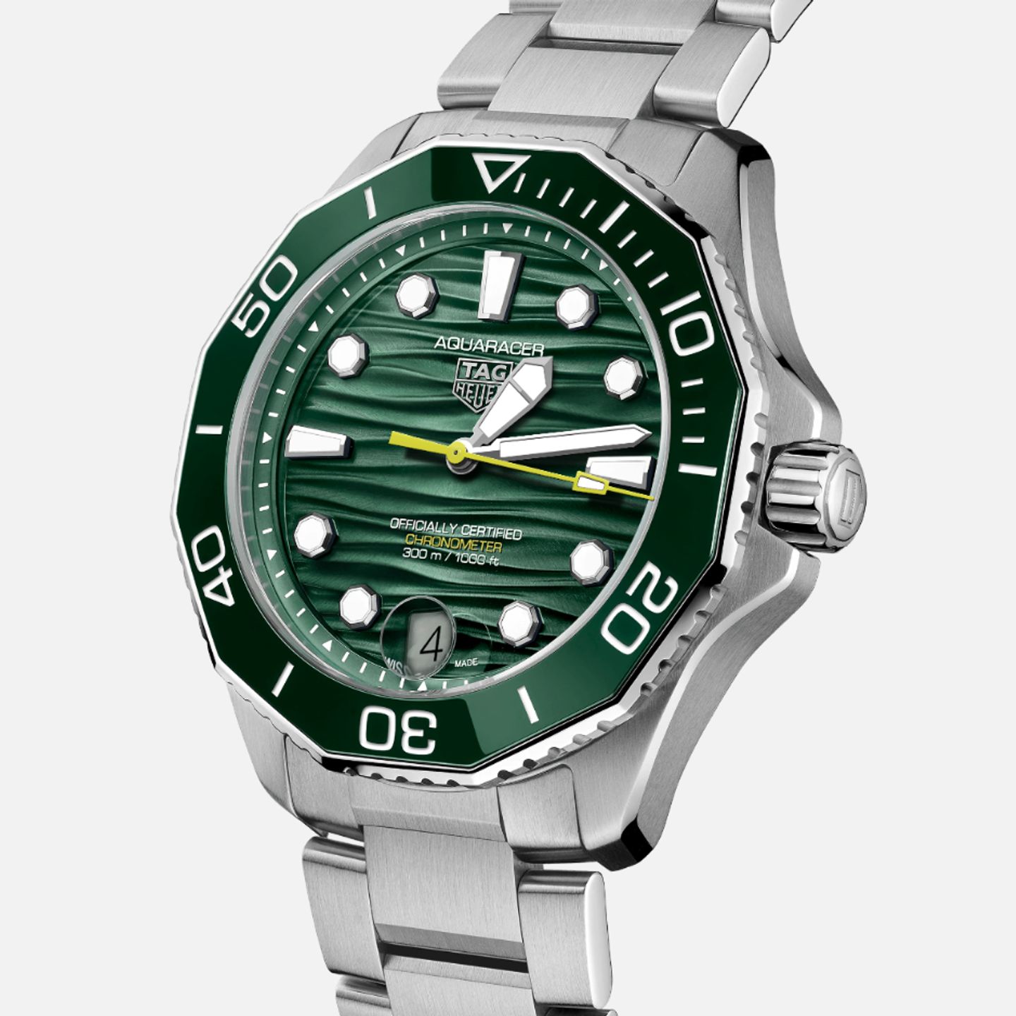 TAG Heuer Aquaracer 300M WBP5116.BA0013 (2024) - Groen wijzerplaat Onbekend Staal (1/1)