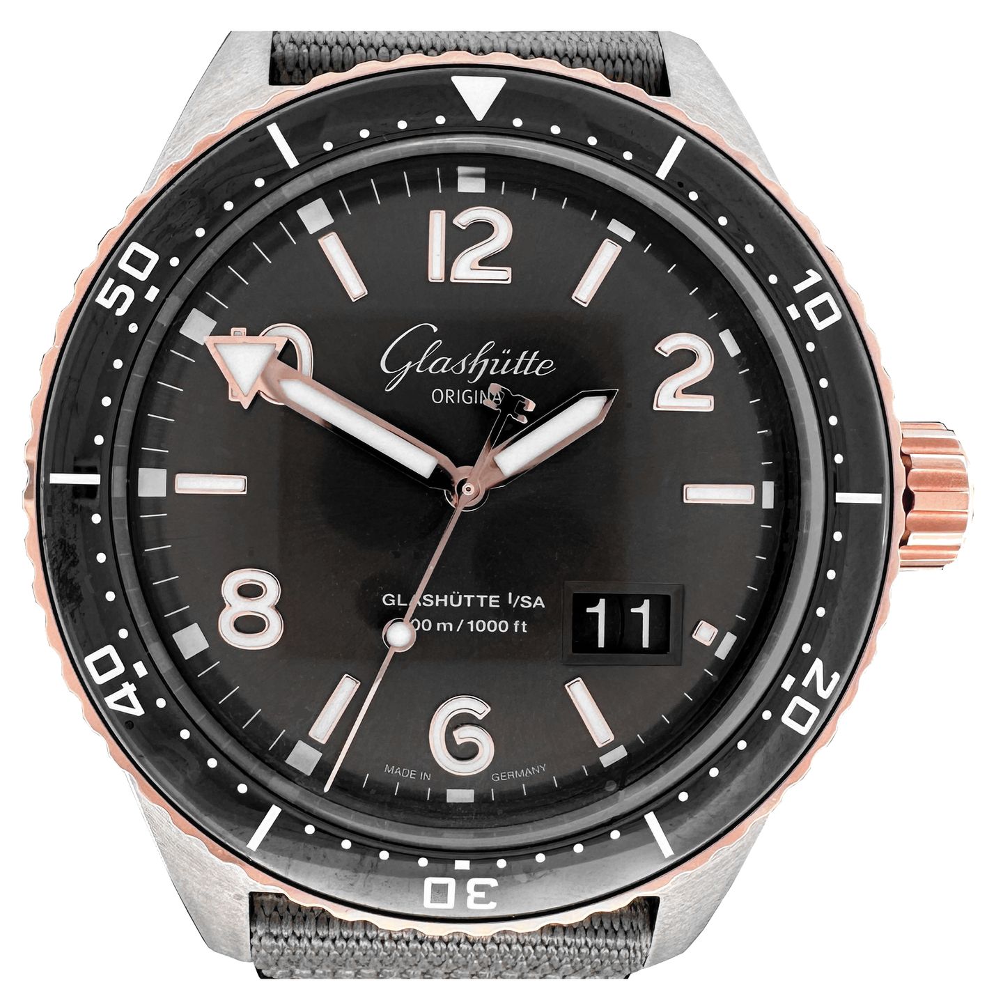 Glashütte Original SeaQ Panorama Date 1-36-13-04-91-34 (2022) - Grey dial 43 mm Gold/Steel case (1/7)