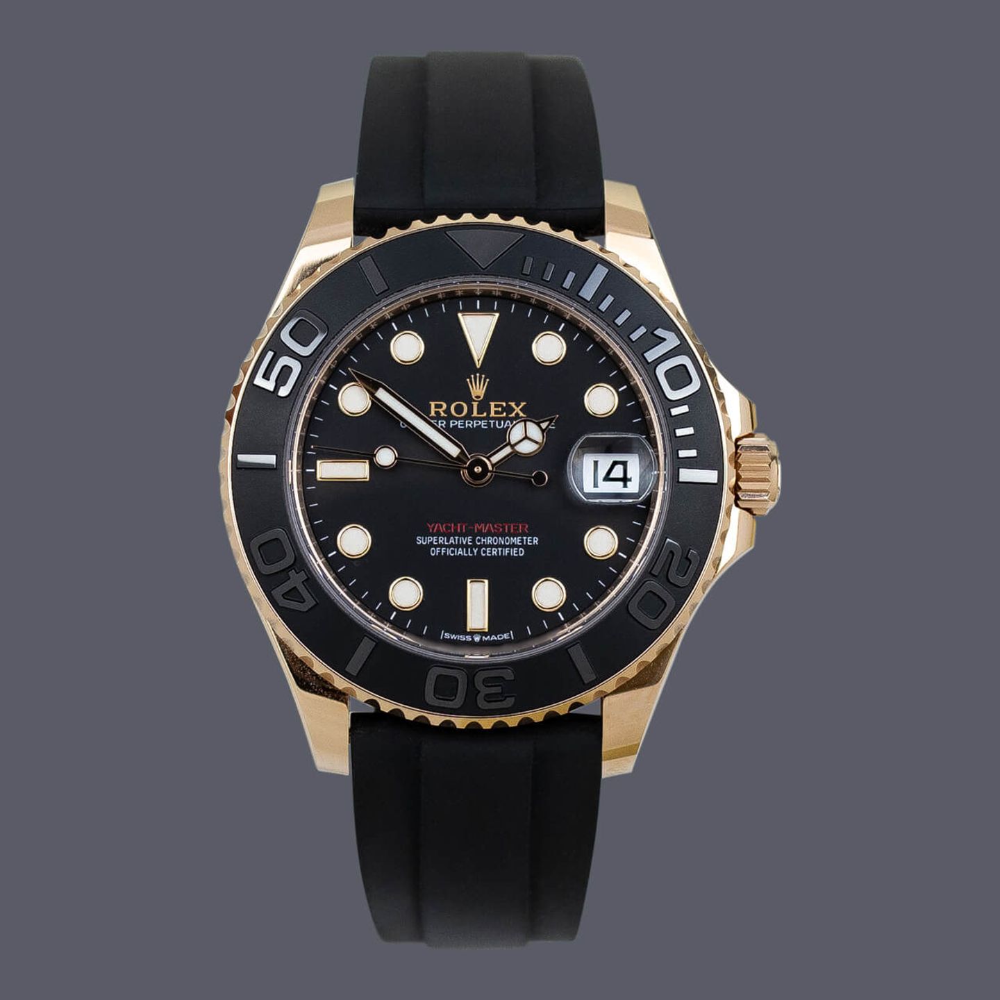 Rolex Yacht-Master 37 268655 (2025) - Black dial 37 mm Rose Gold case (1/1)