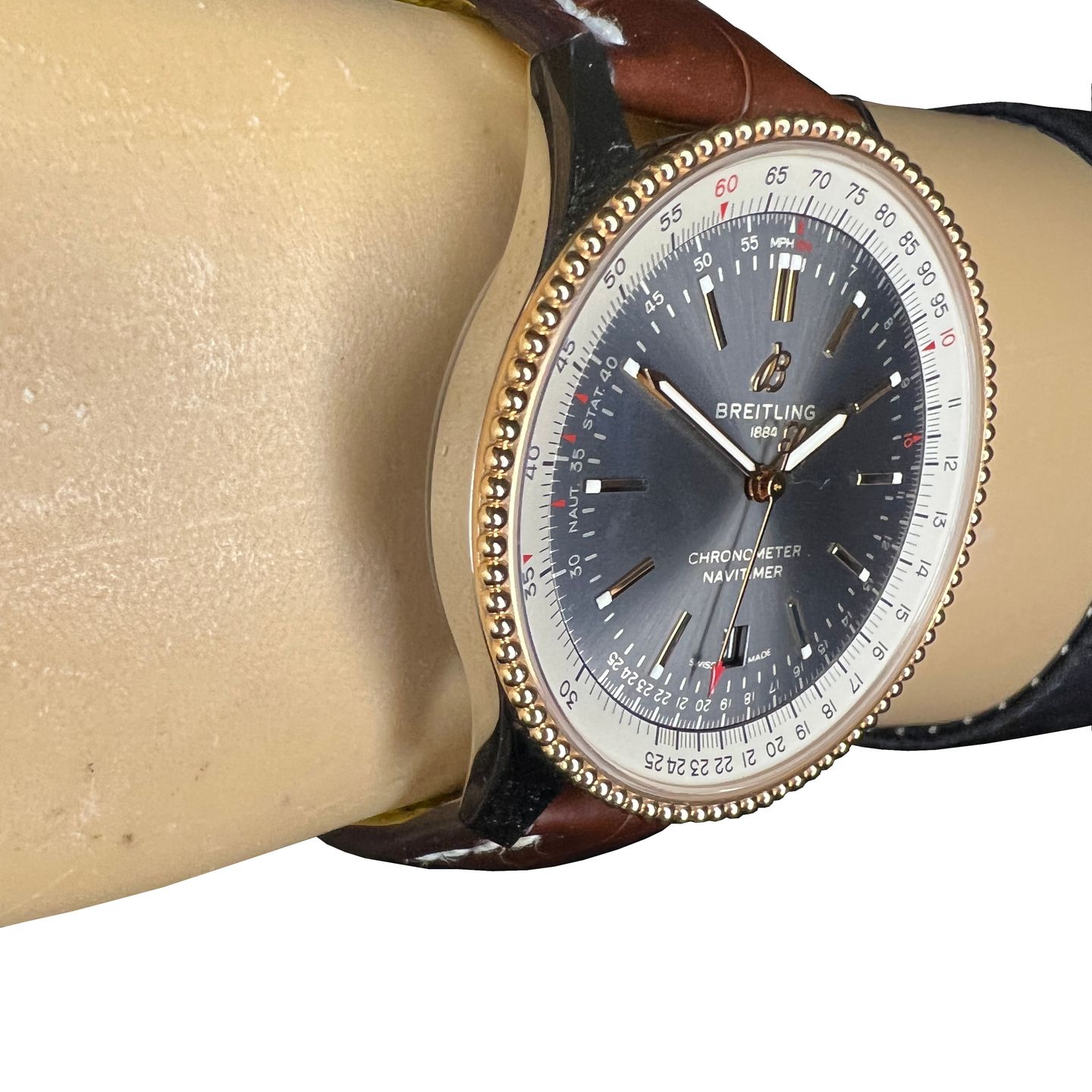 Breitling Navitimer U17326211M1P1 (2023) - Grijs wijzerplaat 41mm Goud/Staal (4/8)