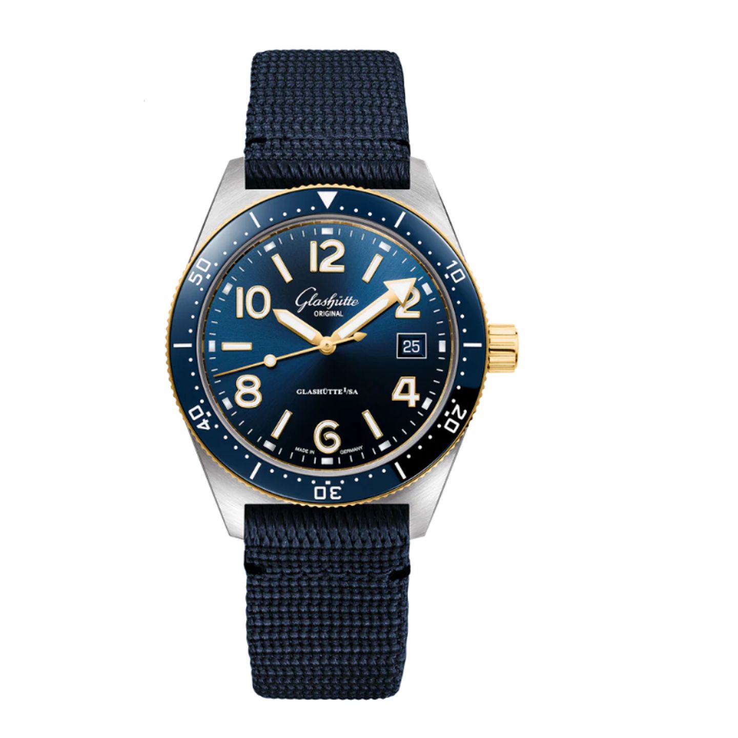 Glashütte Original SeaQ 1-39-11-10-90-34 (2023) - Blauw wijzerplaat 40mm Goud/Staal (1/1)