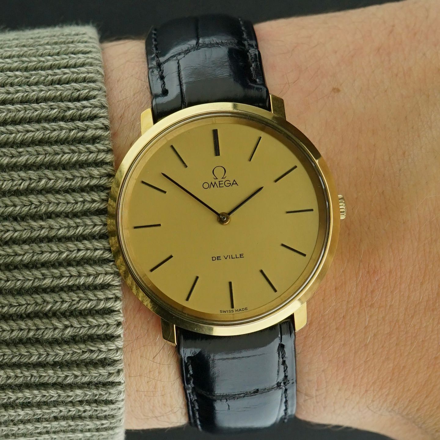 Omega De Ville 111.0107 (1973) - Goud wijzerplaat 33mm Goud/Staal (2/8)