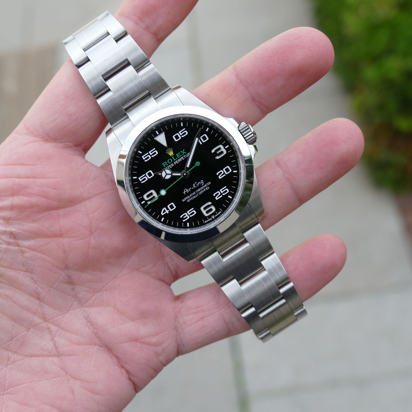 Rolex Air-King 126900 (2023) - Zwart wijzerplaat 40mm Staal (1/6)