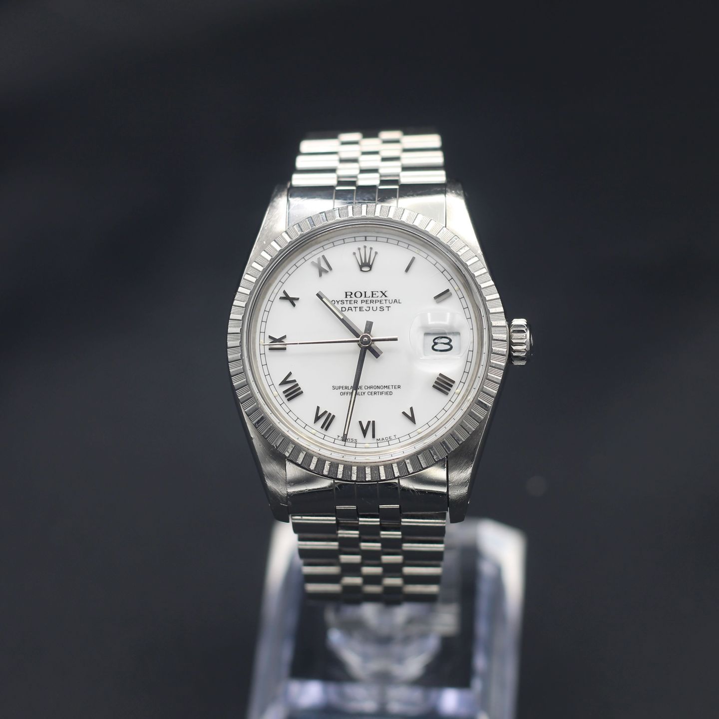 Rolex Datejust 36 16030 (1985) - White dial 36 mm Steel case (3/8)