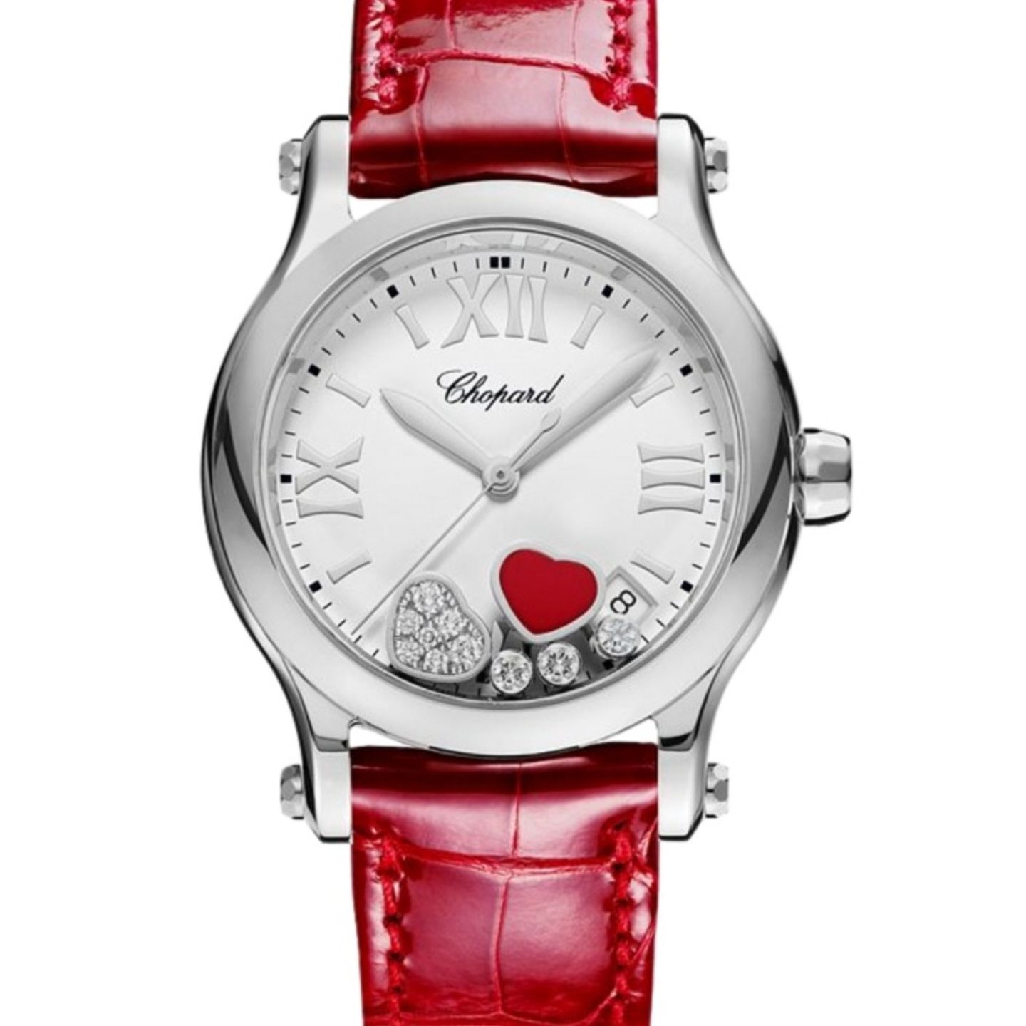 Chopard Happy Sport 278582-3005 (2021) - Wit wijzerplaat 36mm Staal (1/1)