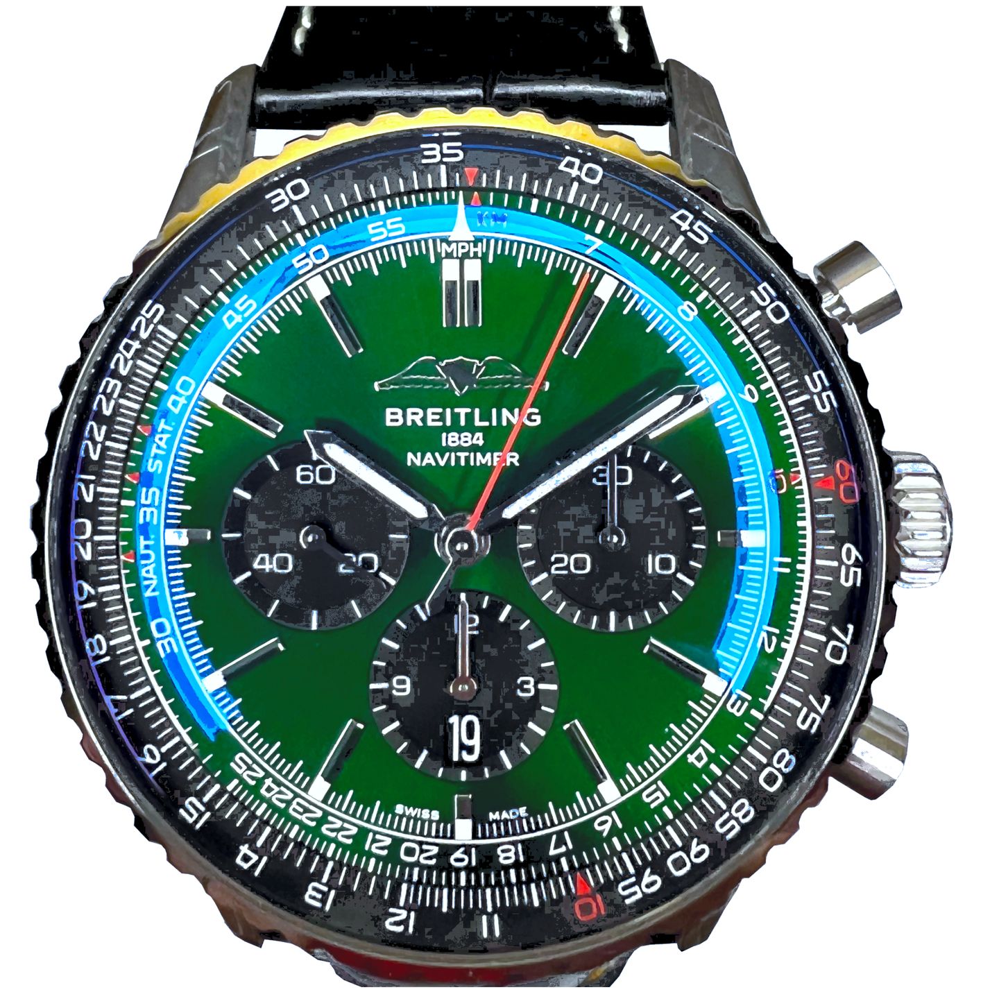 Breitling Navitimer 01 (46 MM) AB0137241L1P1 (2024) - Groen wijzerplaat 46mm Staal (2/8)